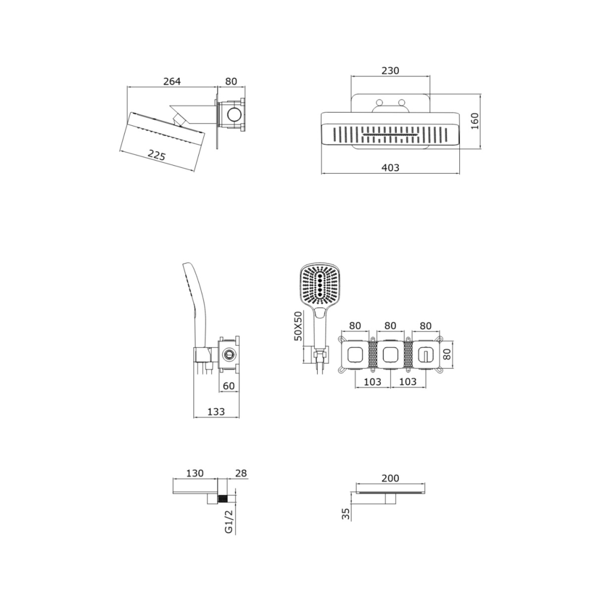 Душевая система Ganzer 12168-C фото-2 Душевая система Ganzer 12168-C фото-2