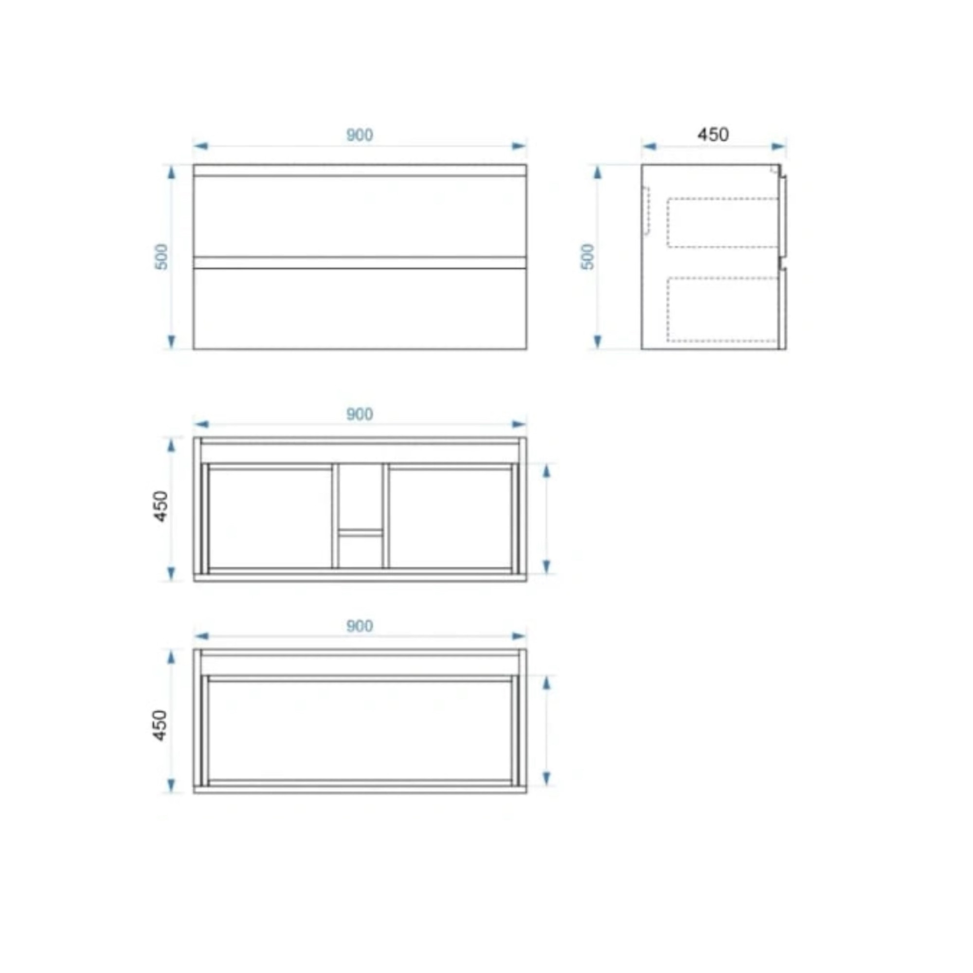 Тумба подвесная Vela Волна 90П под Classica (черный мат) черный хекси TU2284 фото-3