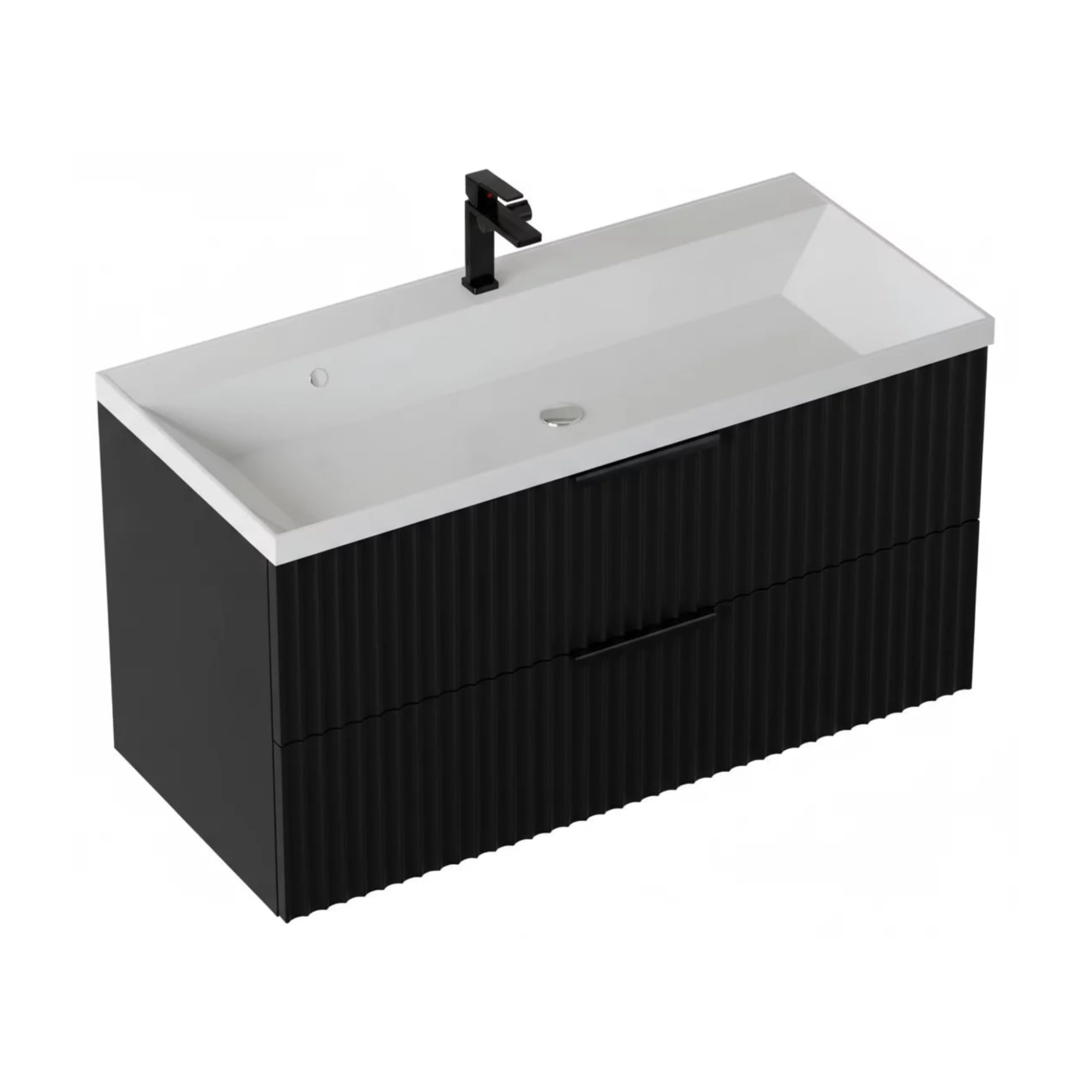 Тумба подвесная Vela Волна 90П под Classica (черный мат) черный хекси TU2284 фото-2