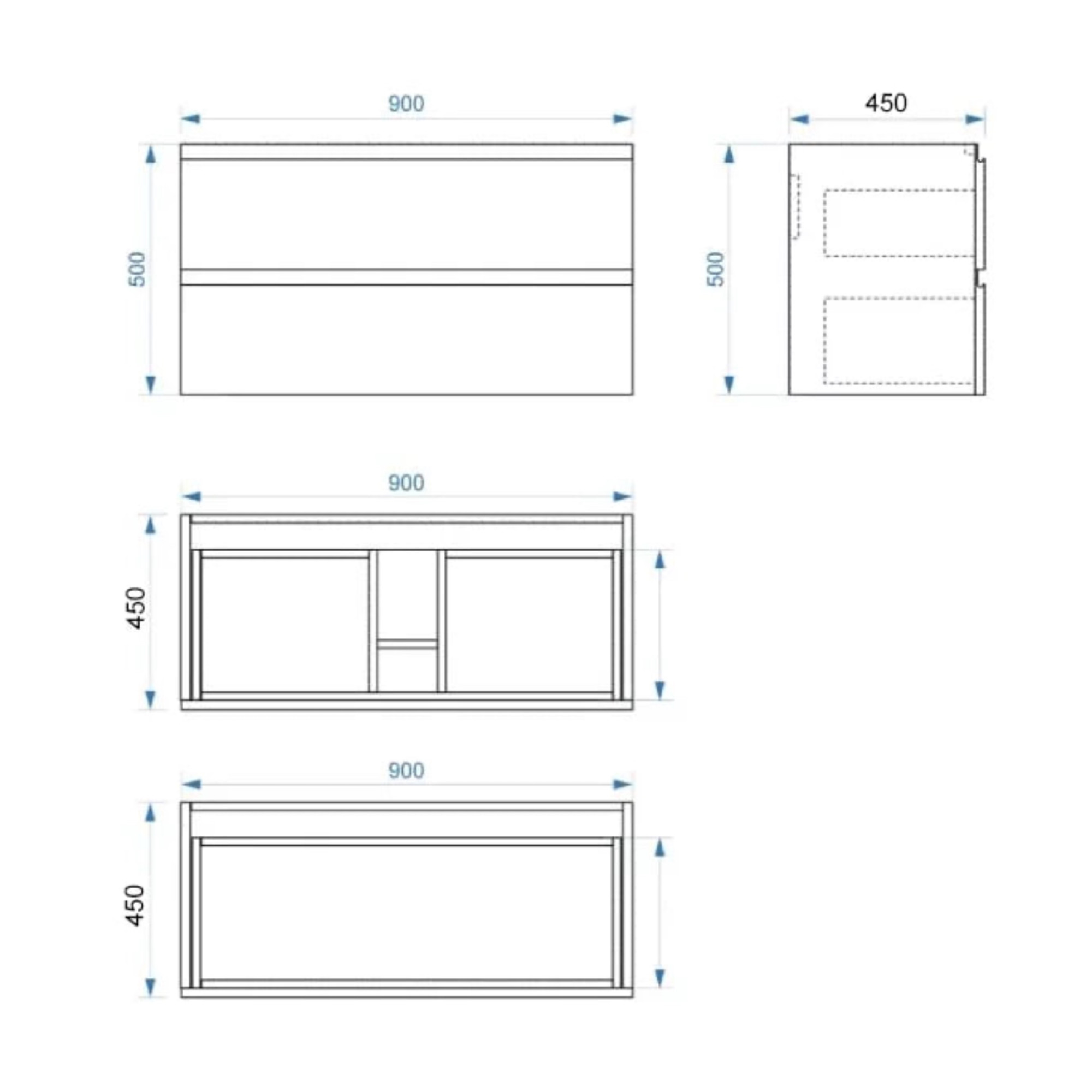 Тумба подвесная Vela Волна 90П под Classica (черный мат) золото хекси TU2287 фото-3
