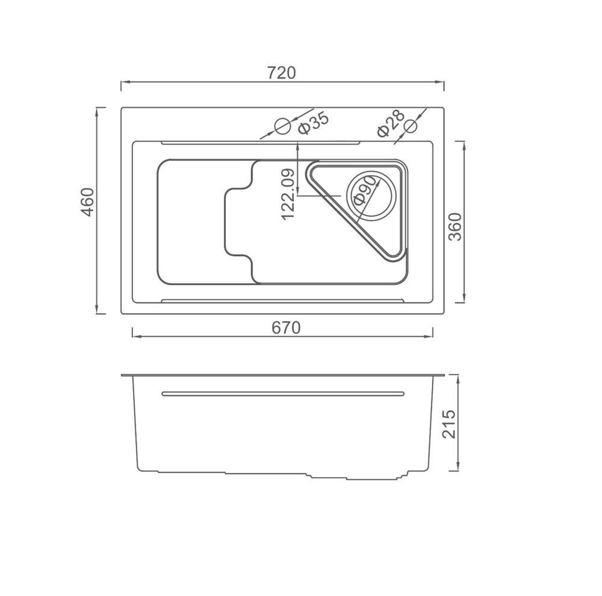 Кухонная мойка Gappo GS7246-3 фото-6 Кухонная мойка Gappo GS7246-3 фото-6