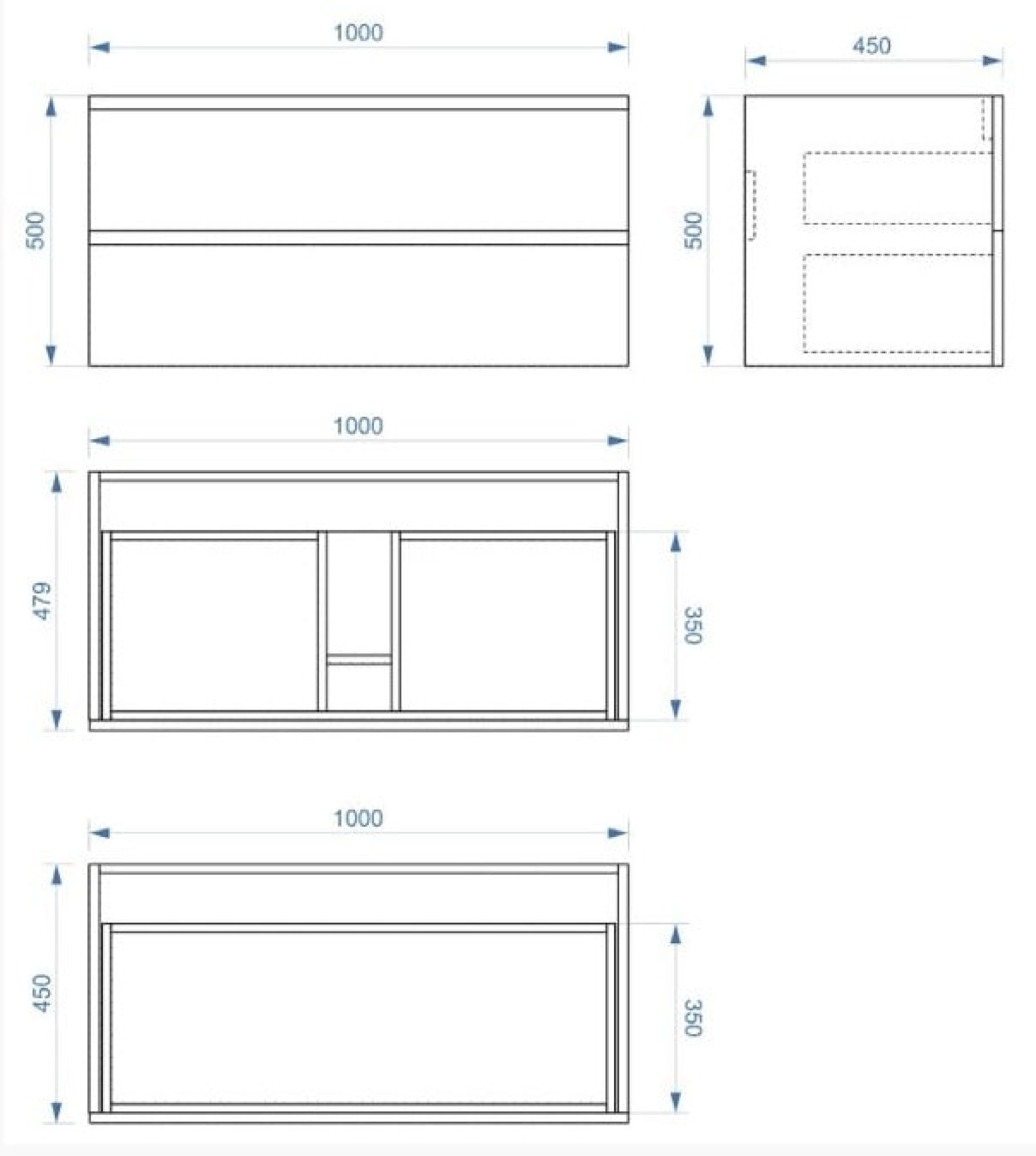 Тумба подвесная Vela Волна 100П под Classica (черный мат) черный гола TU2279 фото-3