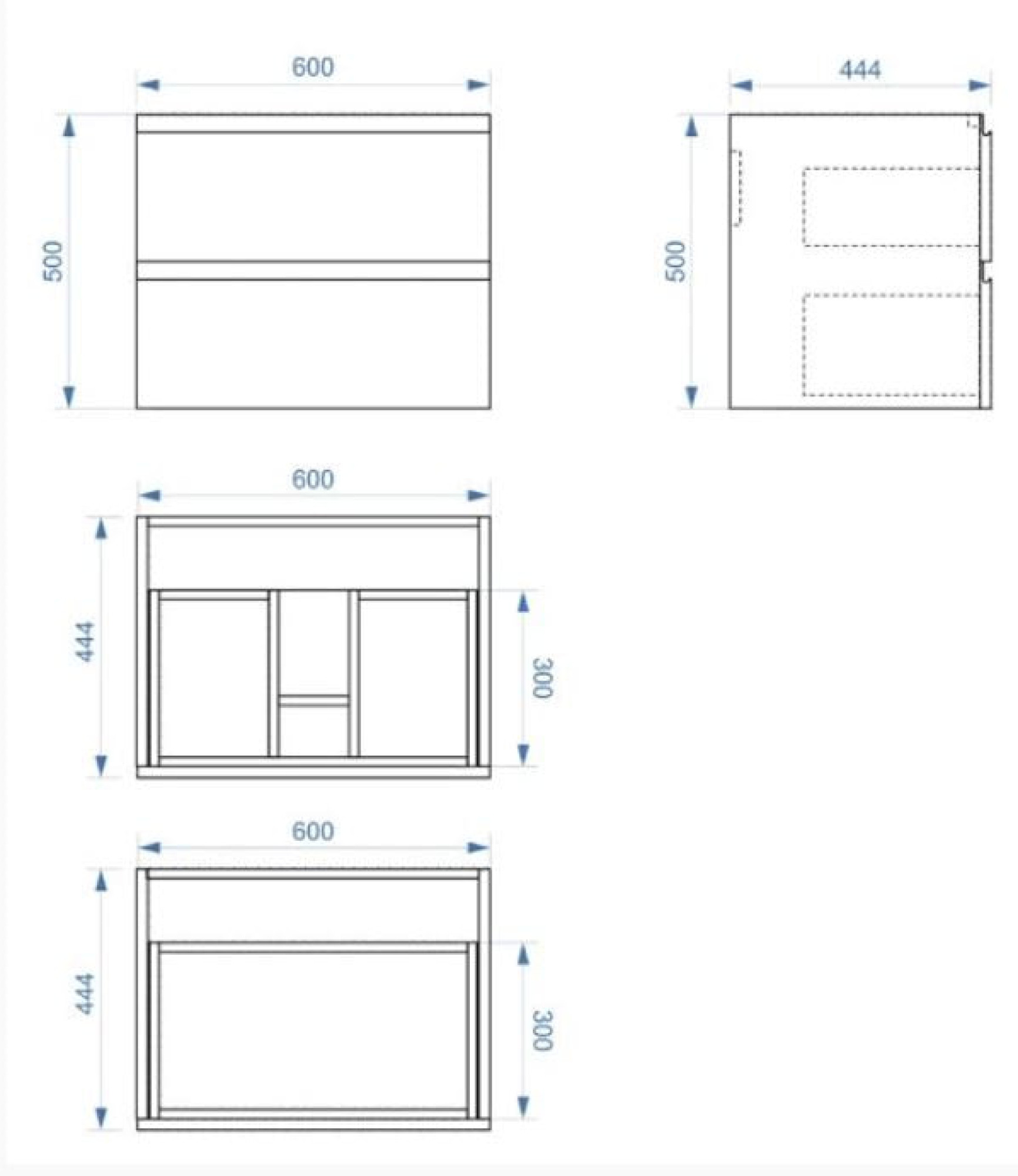 Тумба подвесная Vela Волна 60П под Classica (черный мат) золото хекси TU8860 фото-3