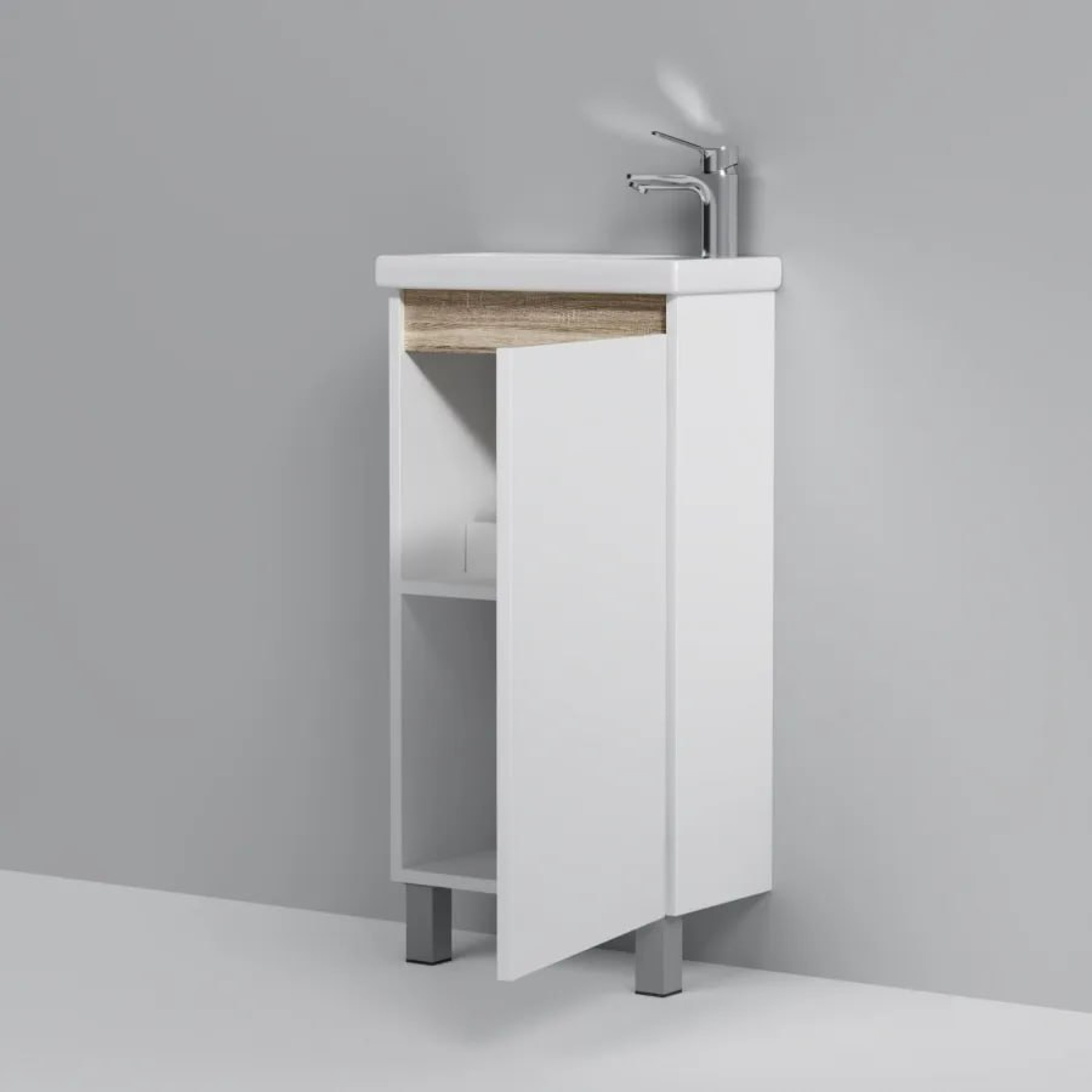 Мебель для ванных комнат AM.PM Тумба под умывальник X-Joy M85AFSX0451WG фото-2 Мебель для ванных комнат AM.PM Тумба под умывальник X-Joy M85AFSX0451WG фото-2