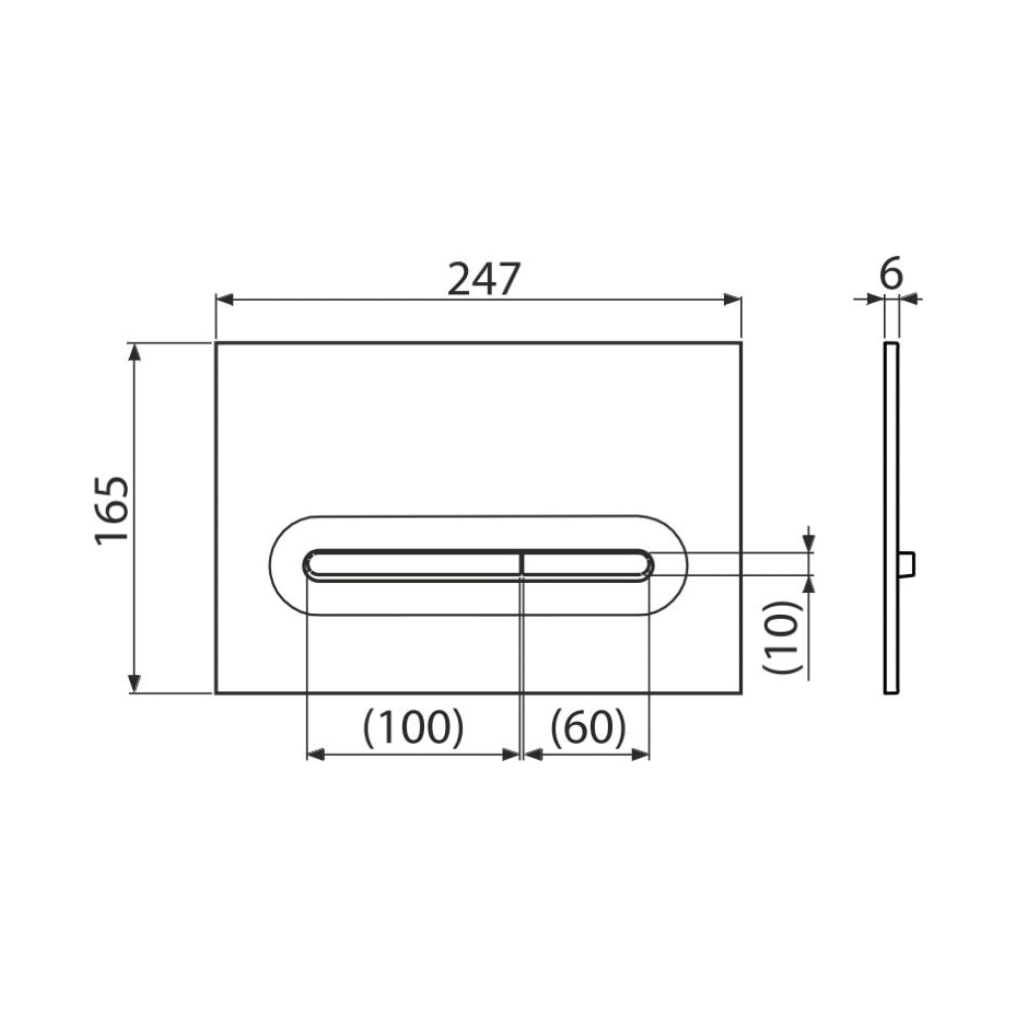 Панель смыва Alcaplast M1878-7 (черный-мат/золотой-мат) фото-2