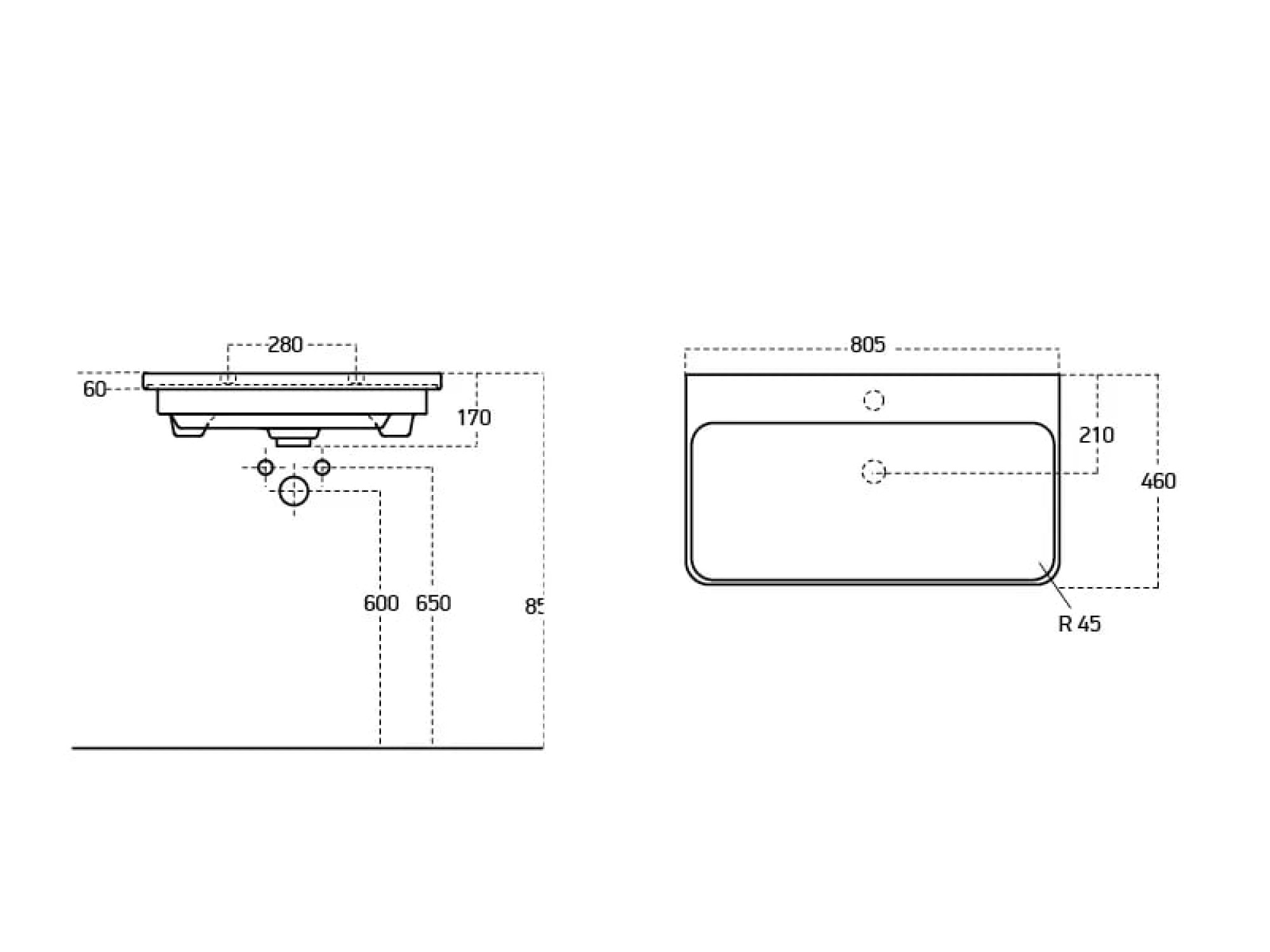 Умывальник BelBagno Luxury 80 11080-KL фото-2