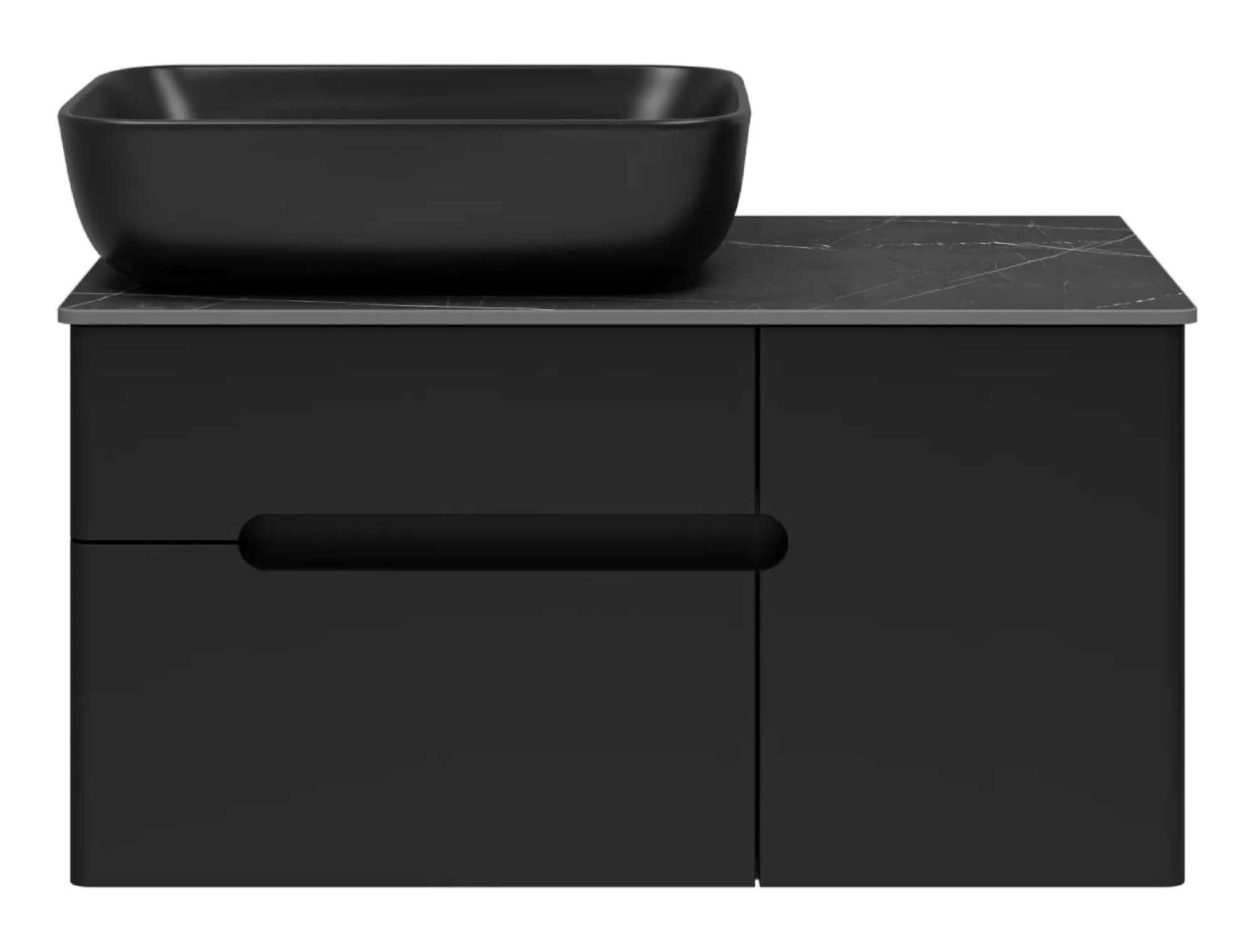 Мебель для ванных комнат Misty Тумба под умывальник Роял 80 П-Роя-01080-021П2Я (подвесная, черный) фото-9 Мебель для ванных комнат Misty Тумба под умывальник Роял 80 П-Роя-01080-021П2Я (подвесная, черный) фото-9