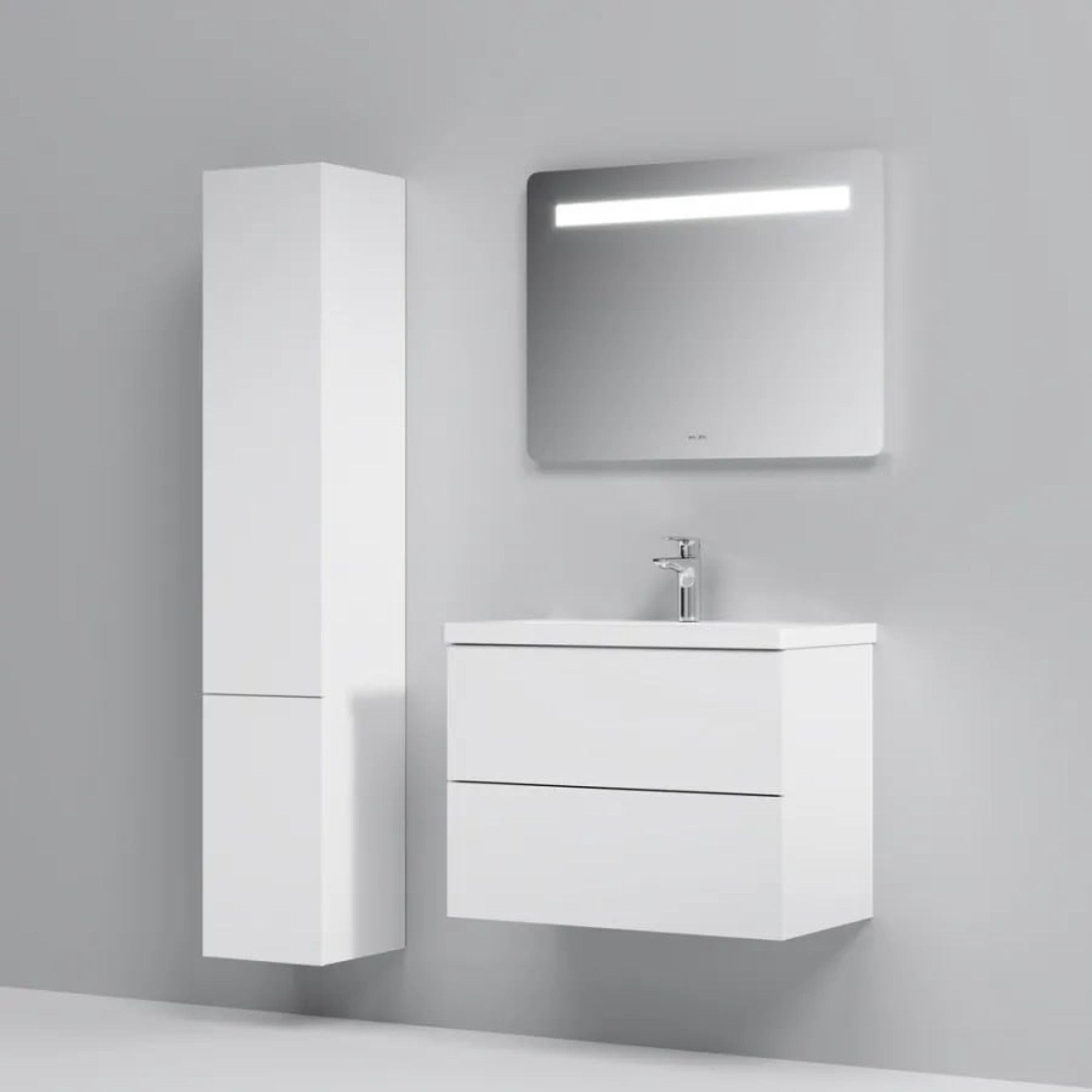 Мебель для ванных комнат AM.PM Тумба под умывальник Gem 75 M90FHX07522WG (подвесной, белый) фото-6 Мебель для ванных комнат AM.PM Тумба под умывальник Gem 75 M90FHX07522WG (подвесной, белый) фото-6