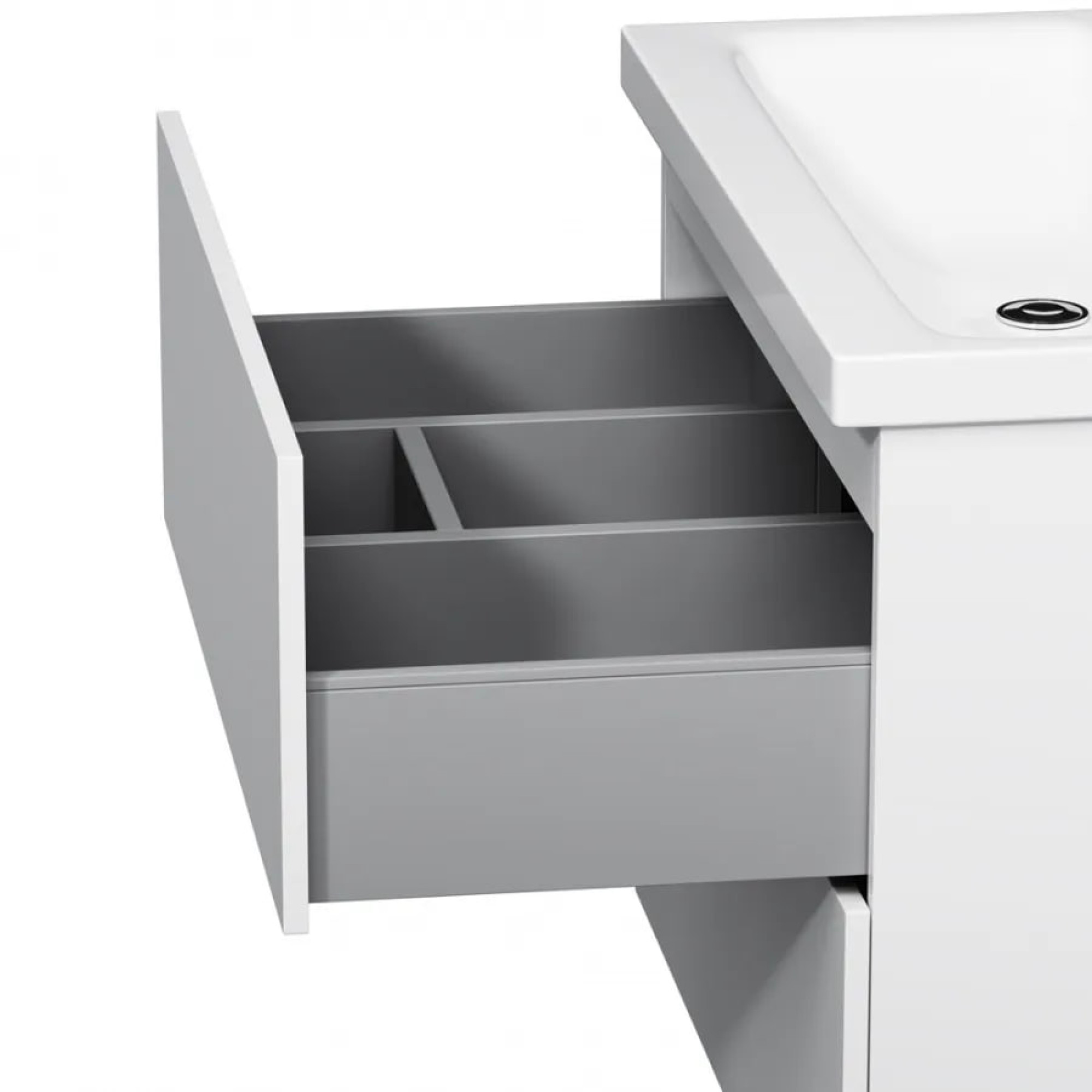 Мебель для ванных комнат AM.PM Тумба под умывальник Gem 75 M90FHX07522WG (подвесной, белый) фото-8 Мебель для ванных комнат AM.PM Тумба под умывальник Gem 75 M90FHX07522WG (подвесной, белый) фото-8