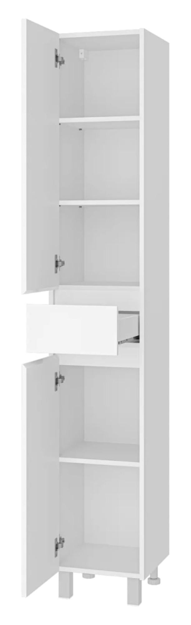 Мебель для ванных комнат Misty Алиса - 35 Пенал с 1 ящ. напольный левый, белая эмаль - Э-Али0501-01Л фото-6 Мебель для ванных комнат Misty Алиса - 35 Пенал с 1 ящ. напольный левый, белая эмаль - Э-Али0501-01Л фото-6