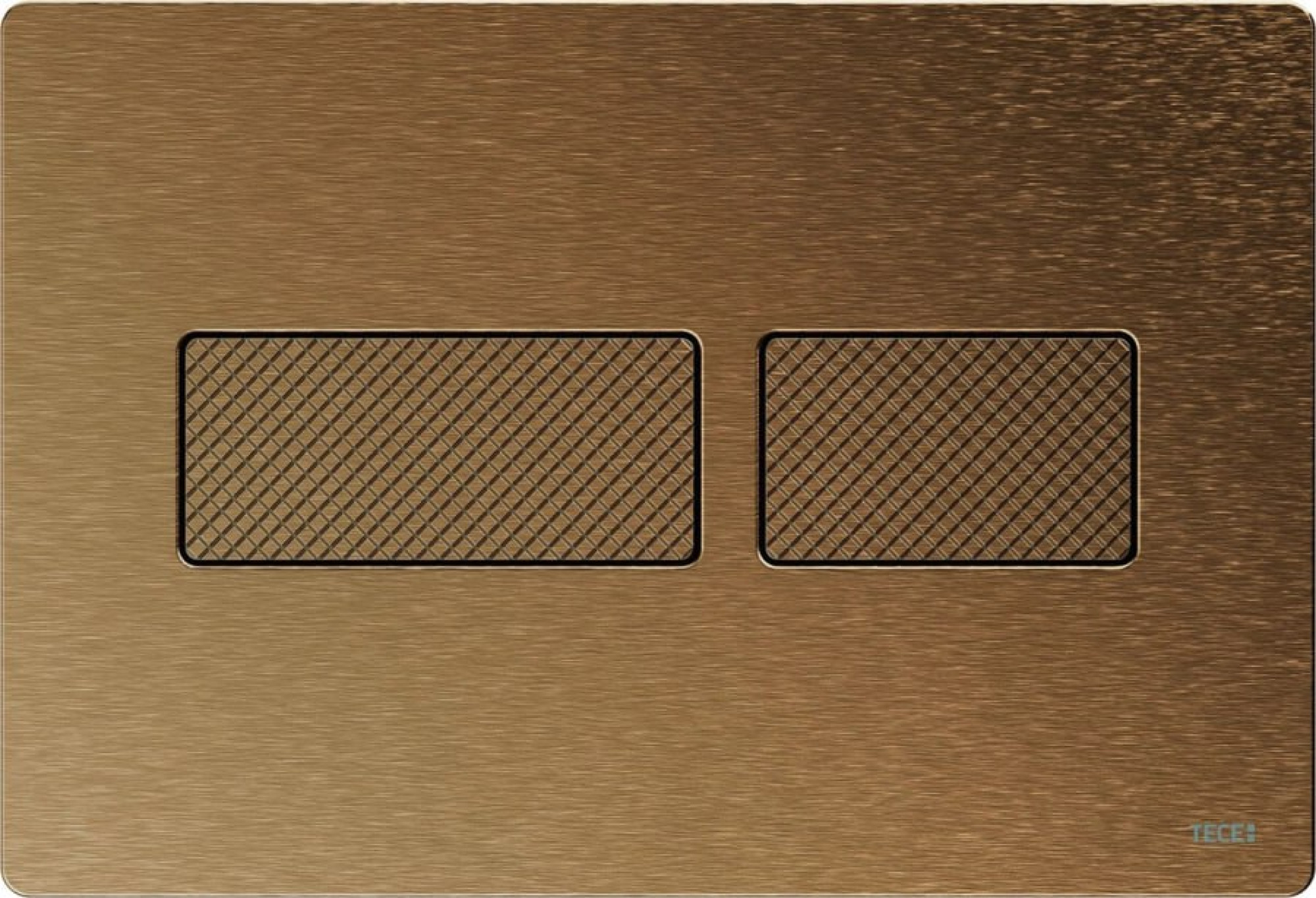 TECE TECEsolid Стальная панель смыва для унитаза с текстурированной поверхностью для системы двойного смыва бронза с текстурой ромбы 9240435 фото-3