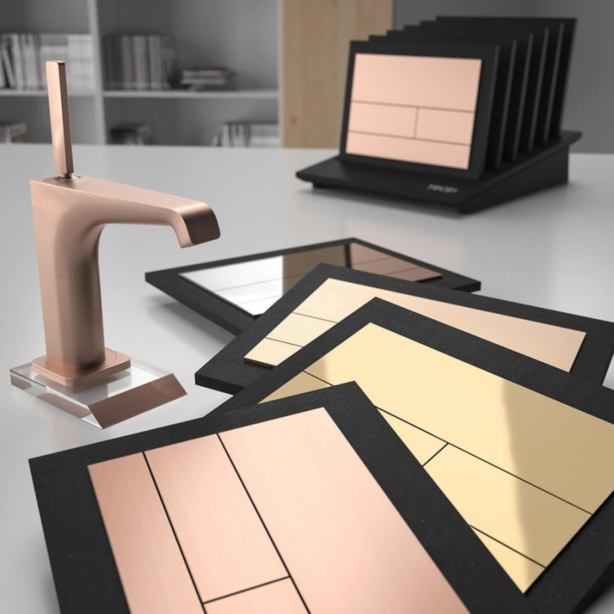 TECE TECEsquare Металлическая панель смыва для унитазов с цветным PVD покрытием Глянец красный позолоченный 9240841 фото-4