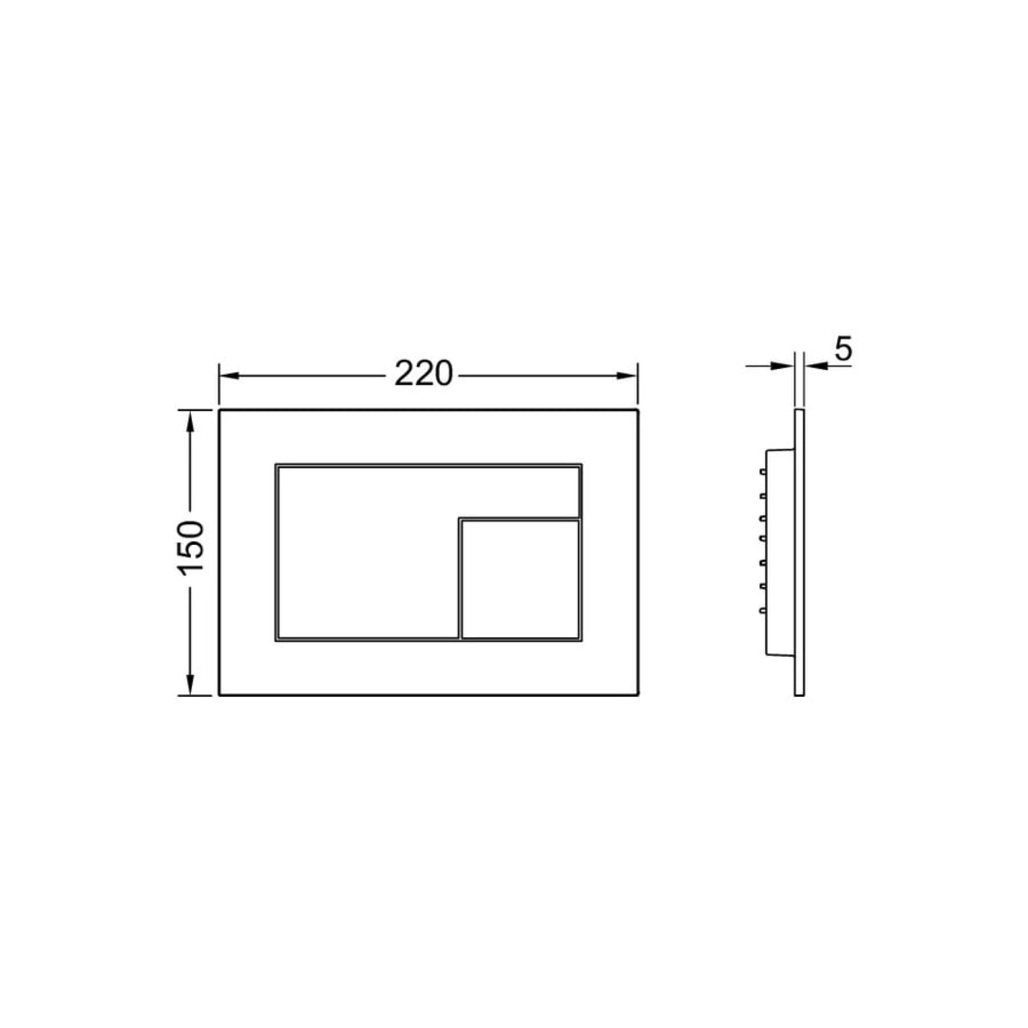 TECE TECEvelvet панель смыва с двумя клавишами Антрацит 9240731 фото-2