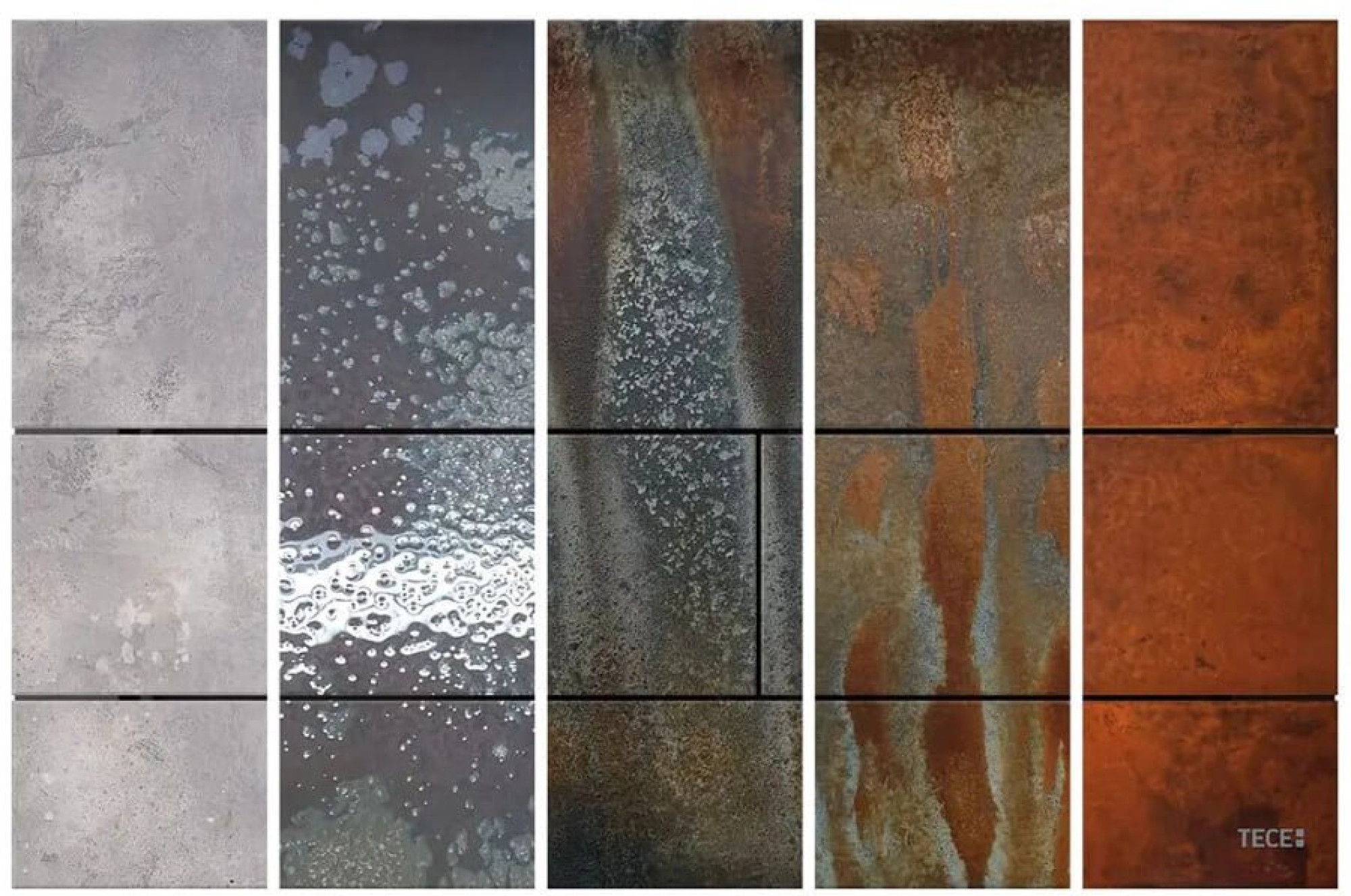 TECE TECEsquare II Металлическая панель смыва для унитазов ржавая сталь 9240845 фото-3