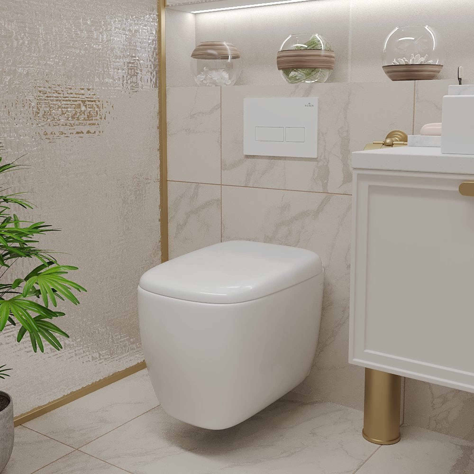 Унитаз подвесной Roxen Martin 530220-02 Rimless Soft Close фото-2