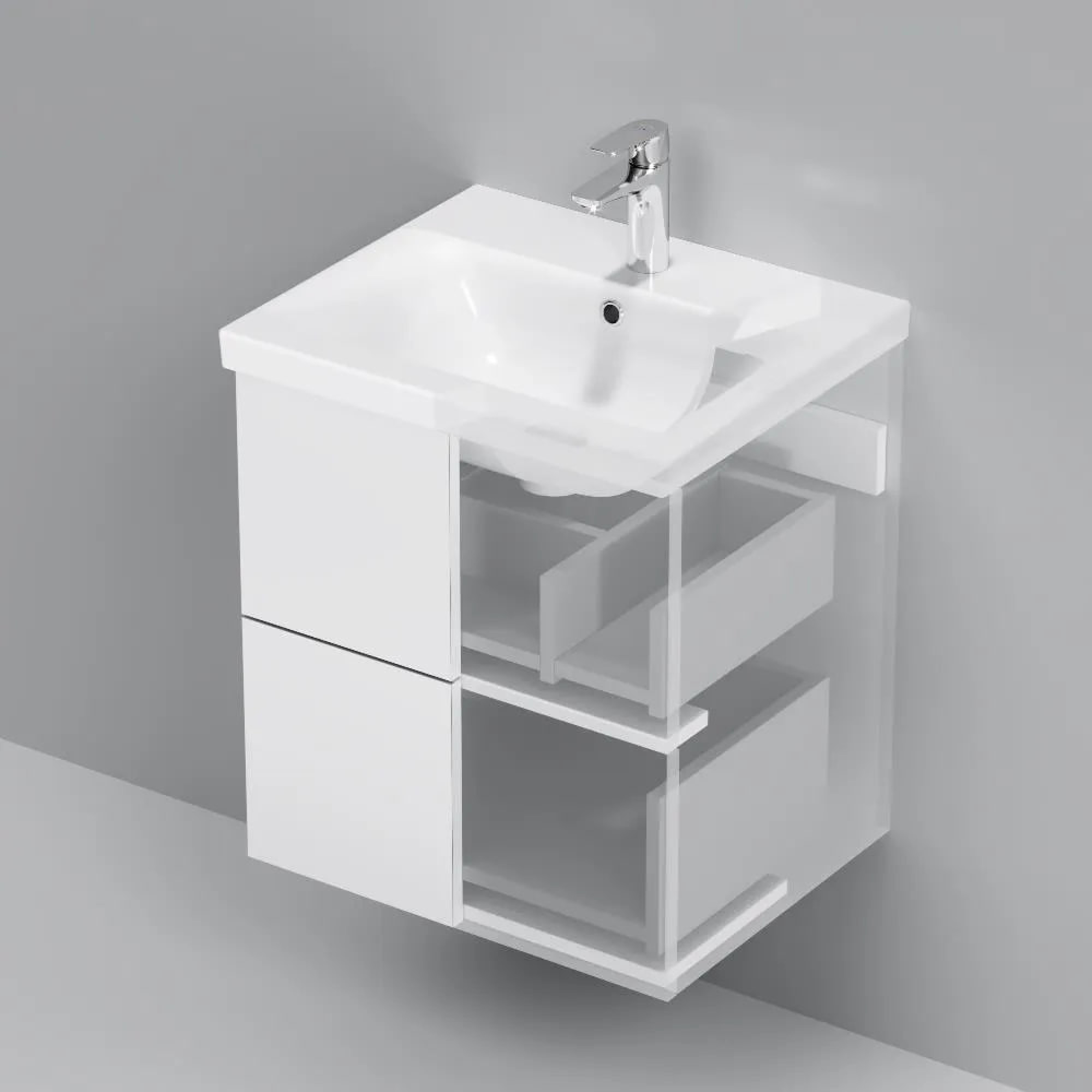 Мебель для ванных комнат AM.PM Тумба под умывальник Gem 50 см M90FHX0502WG фото-9