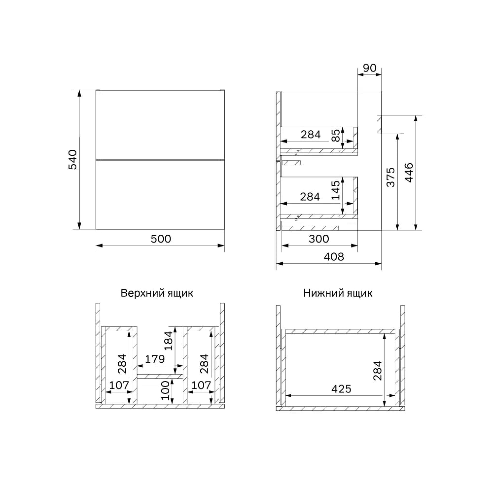 Мебель для ванных комнат AM.PM Тумба под умывальник Gem 50 см M90FHX0502WG фото-7