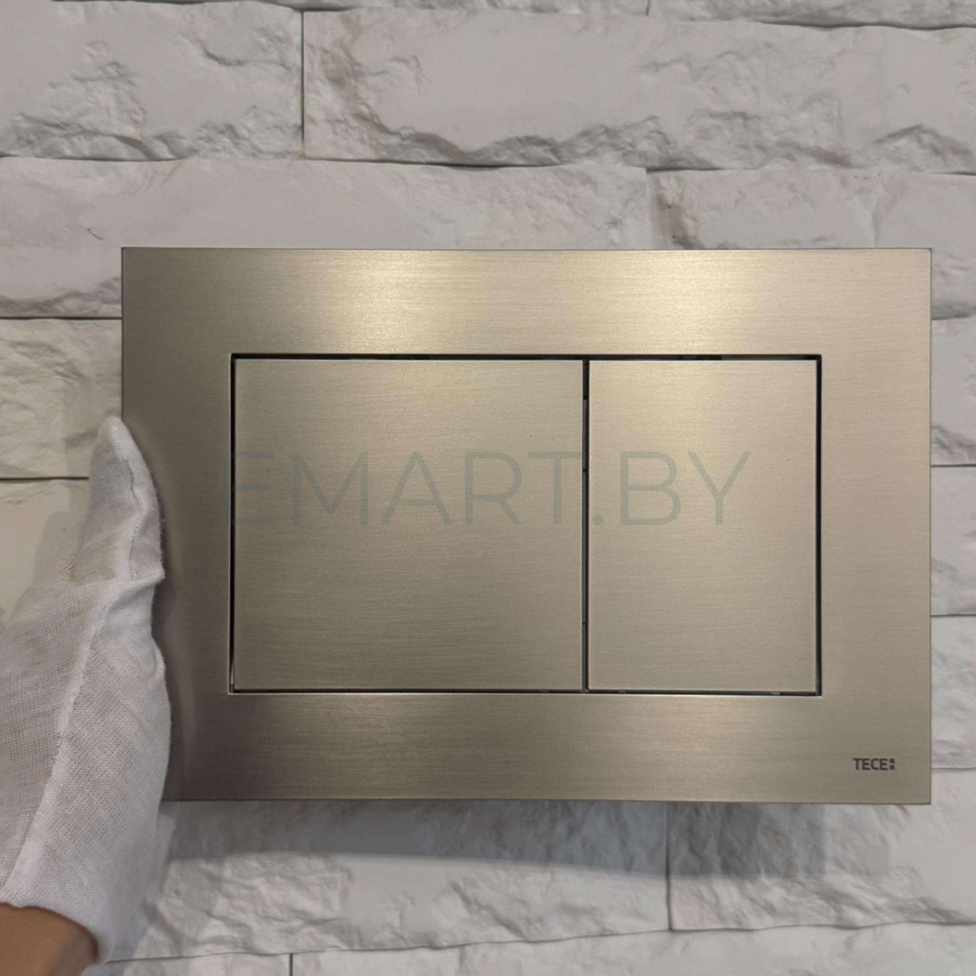 TECEnow Панель смыва унитаза для системы двойного смыва никель металлик 9240418 - фото2