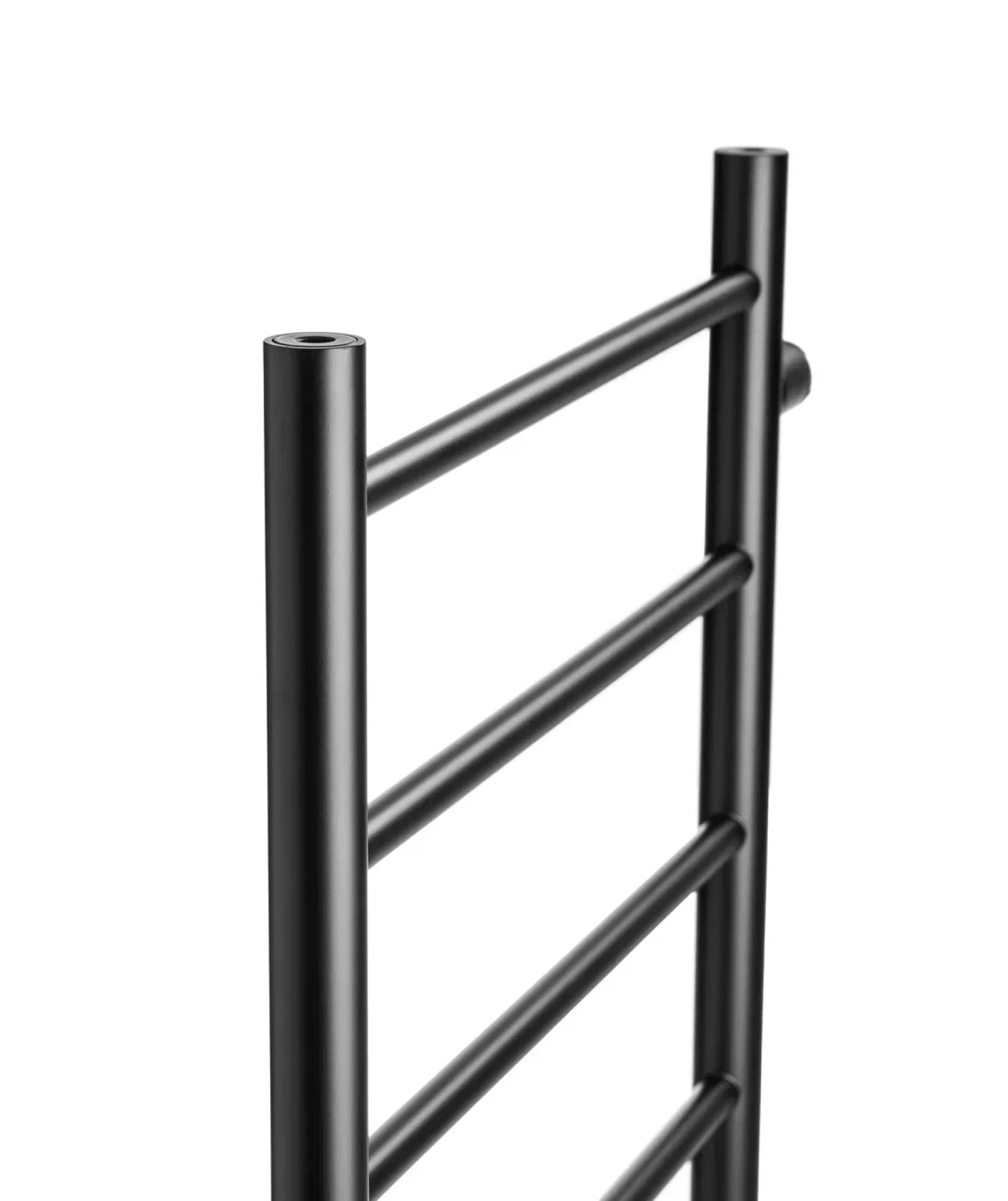 Полотенцесушитель Ростела Виктория боковое подключение 1" 4 перекладины 60 см Ral 9005 черный фото-2 Полотенцесушитель Ростела Виктория боковое подключение 1" 4 перекладины 60 см Ral 9005 черный фото-2