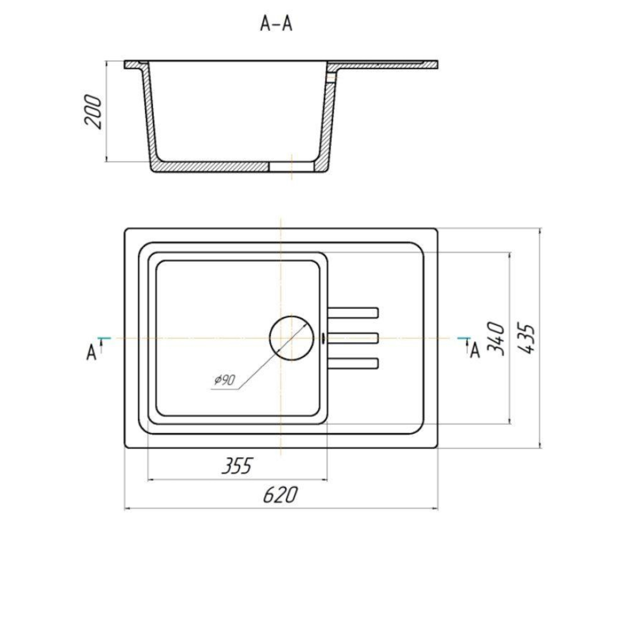 Кухонная мойка Gerhans B15 (графит) фото-4