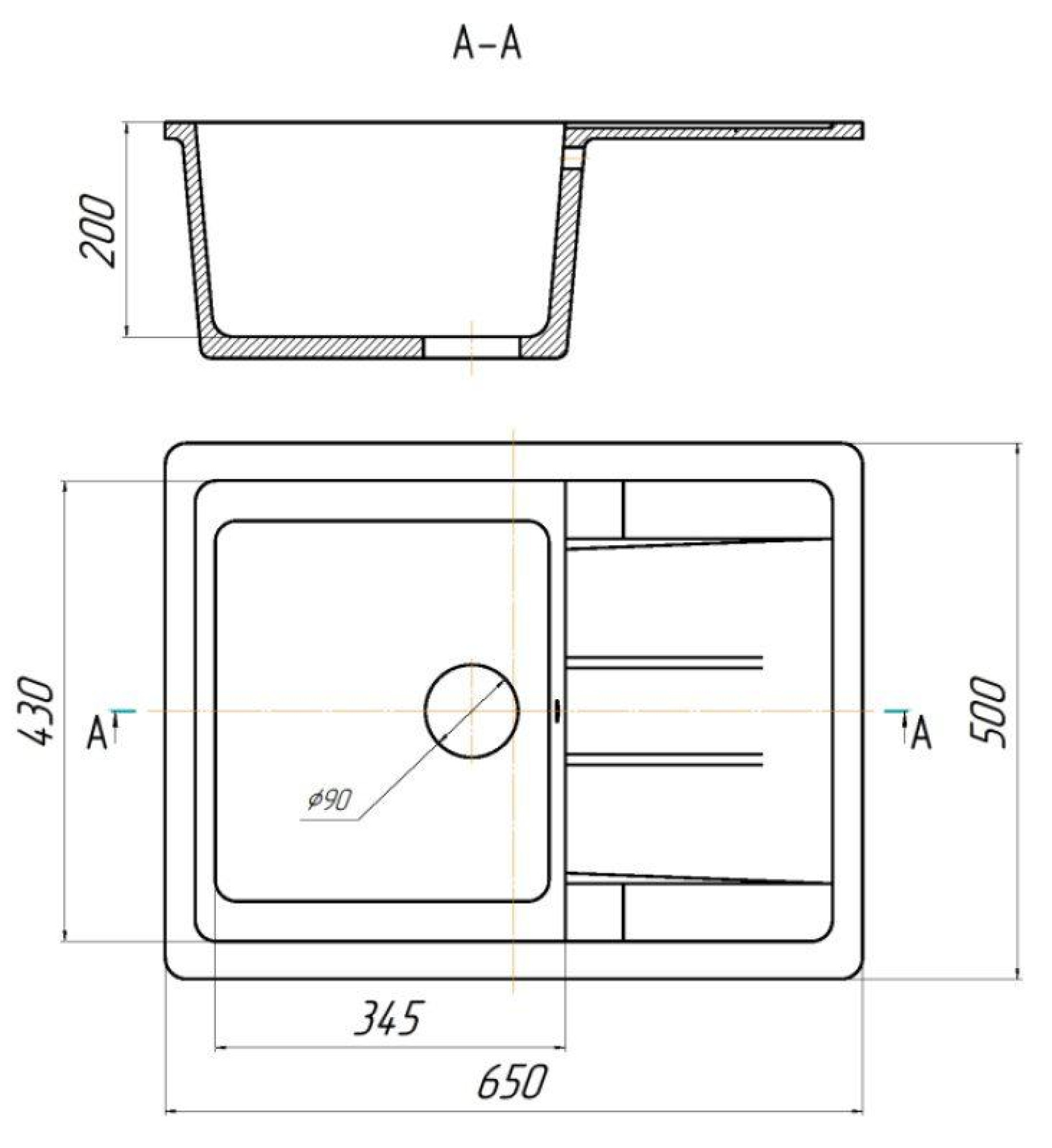 Кухонная мойка Gerhans B22 (оникс) фото-5