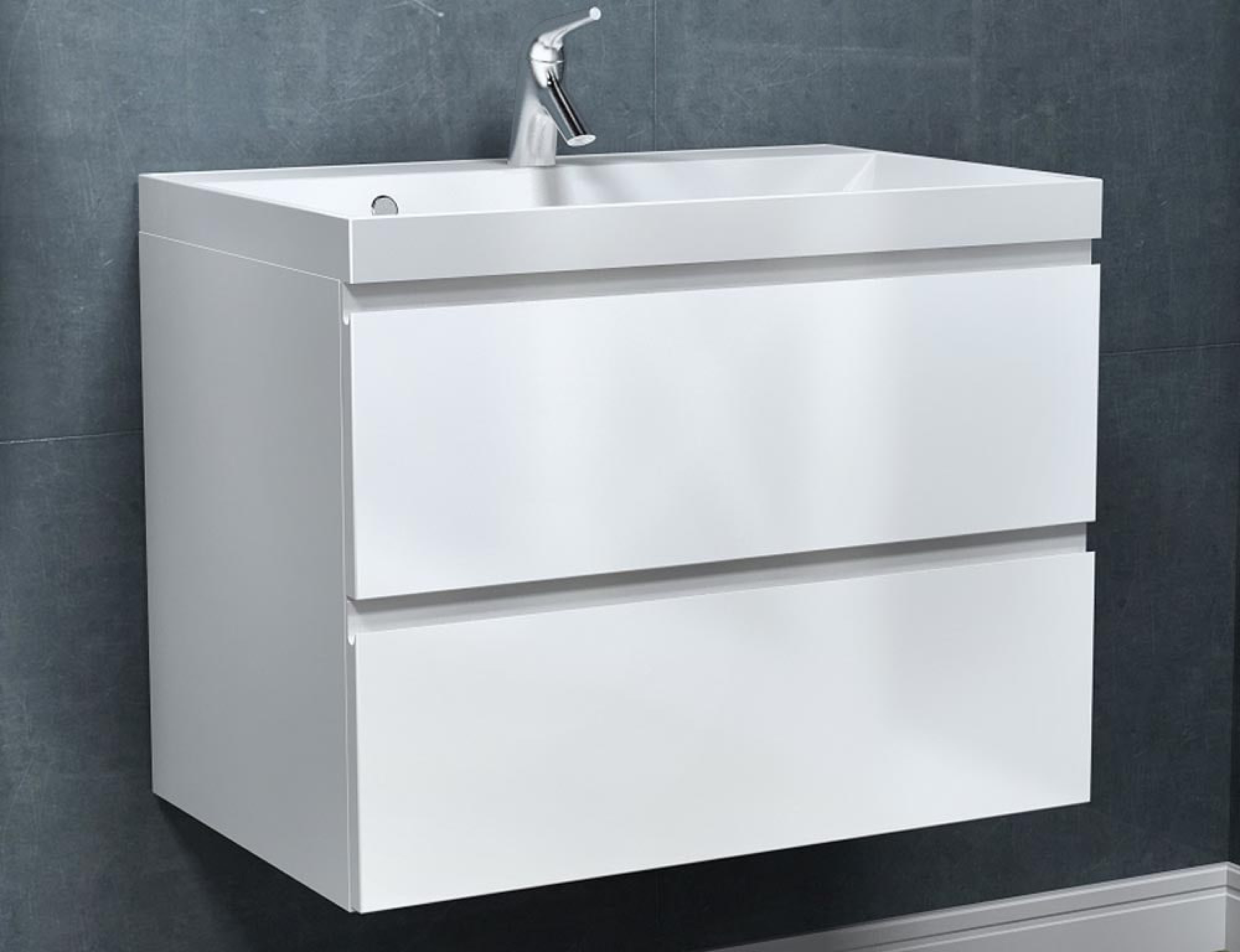 Тумба подвесная Vela Мира 70П под Classica (белый глянец) TU271001 фото-2