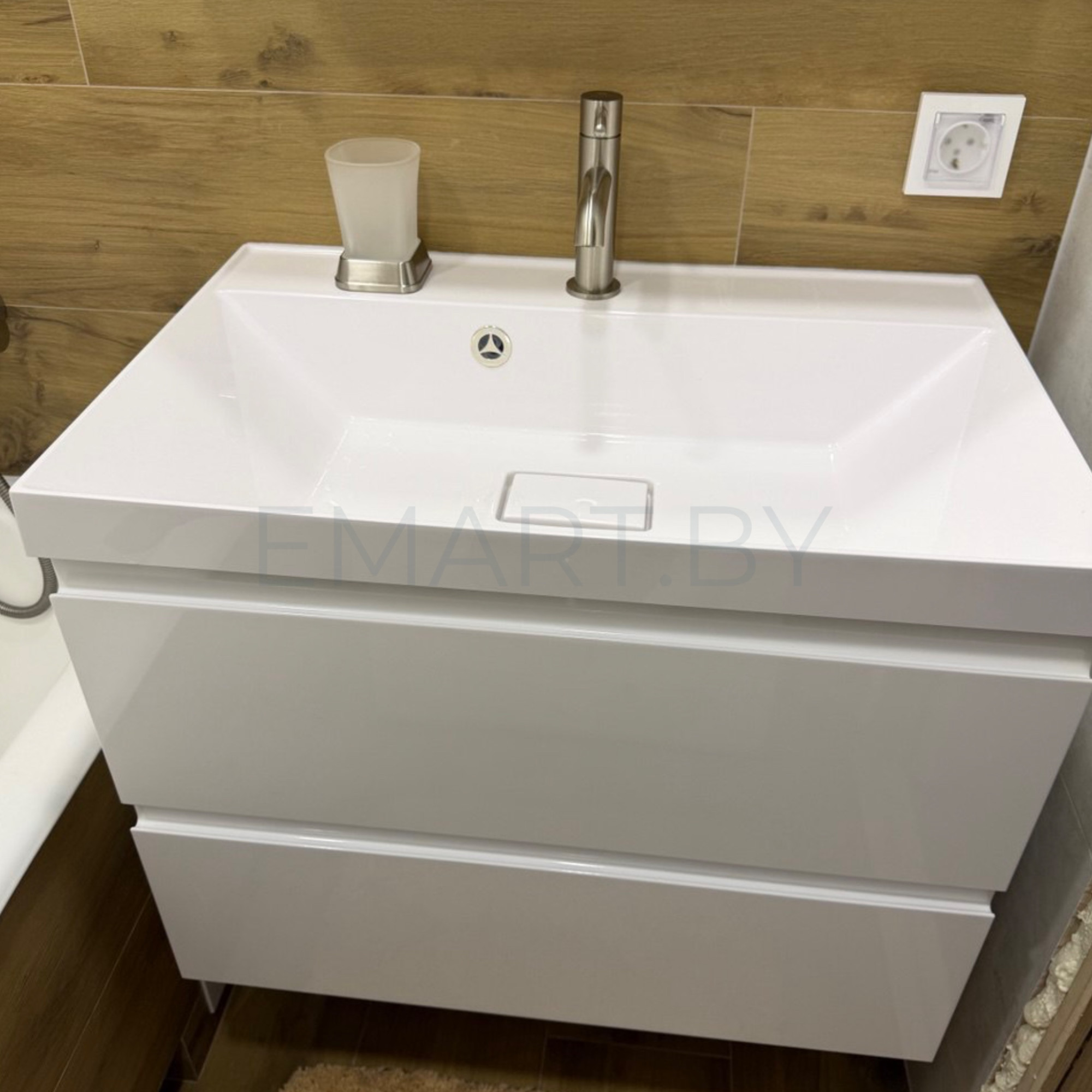 Тумба подвесная Vela Мира 70П под Classica (белый глянец) TU271001 фото-4