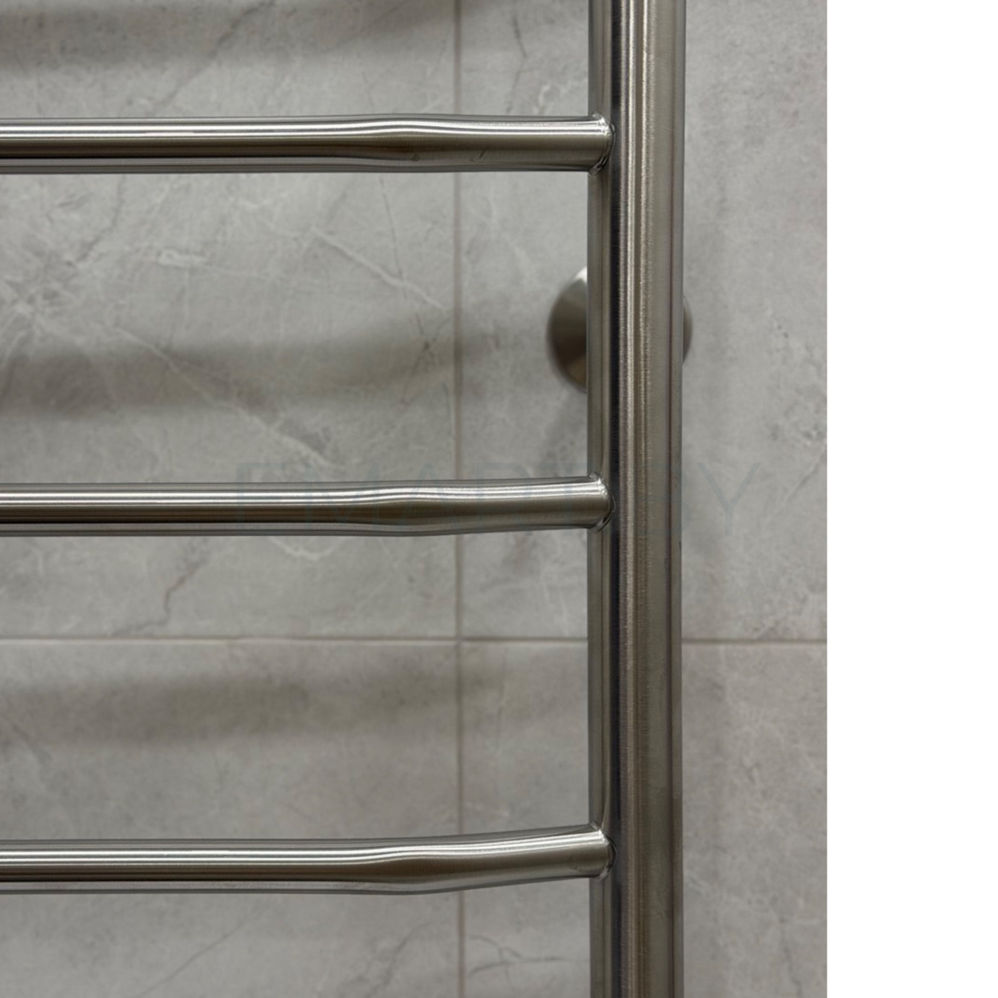 Полотенцесушитель Ростела Трапеция боковое подключение 1" 6 перекладин 70 см шлифованный сатин фото-3