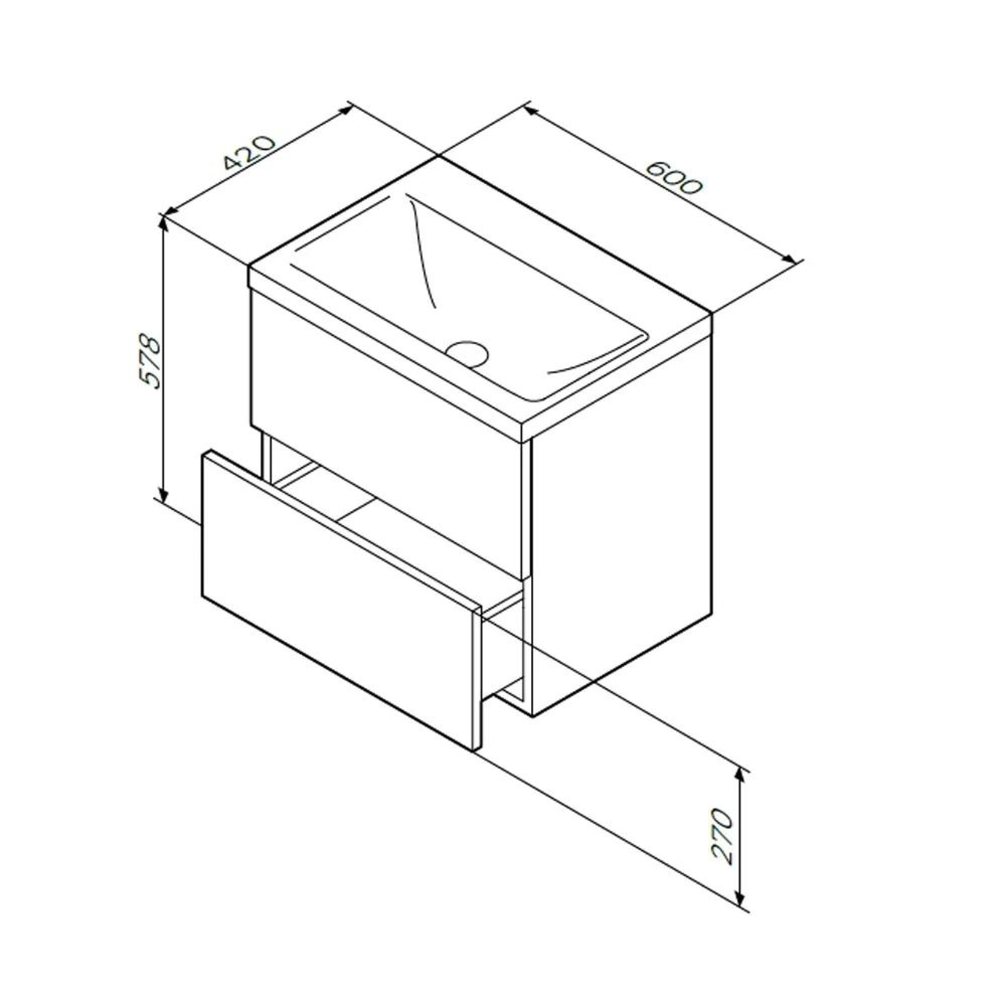Мебель для ванных комнат AM.PM Тумба под умывальник 60 M90FHX06022WG фото-8