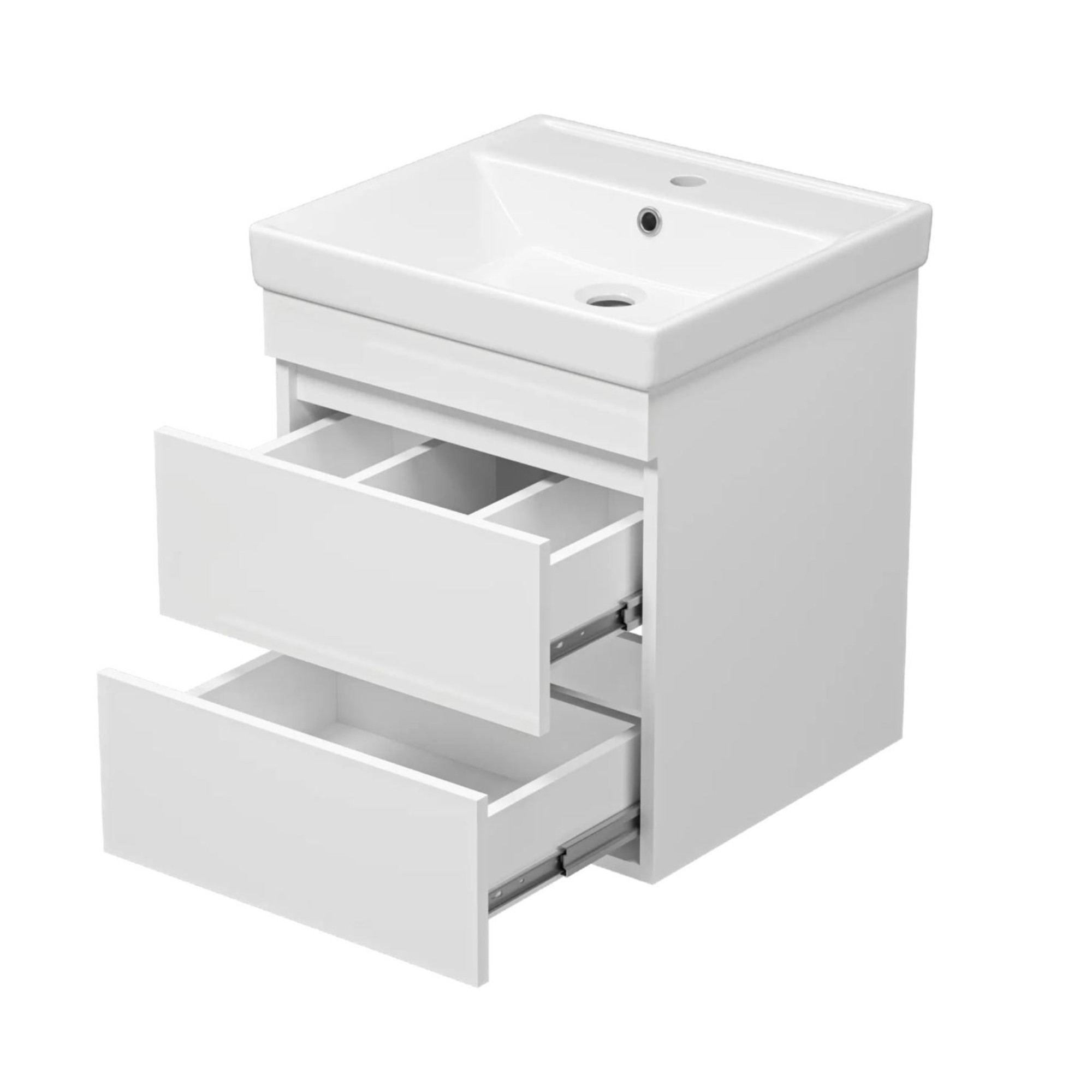 Мебель для ванных комнат Misty Тумба под умывальник Енисей 50 Э-Ени01050-012По2Я (белый) фото-3