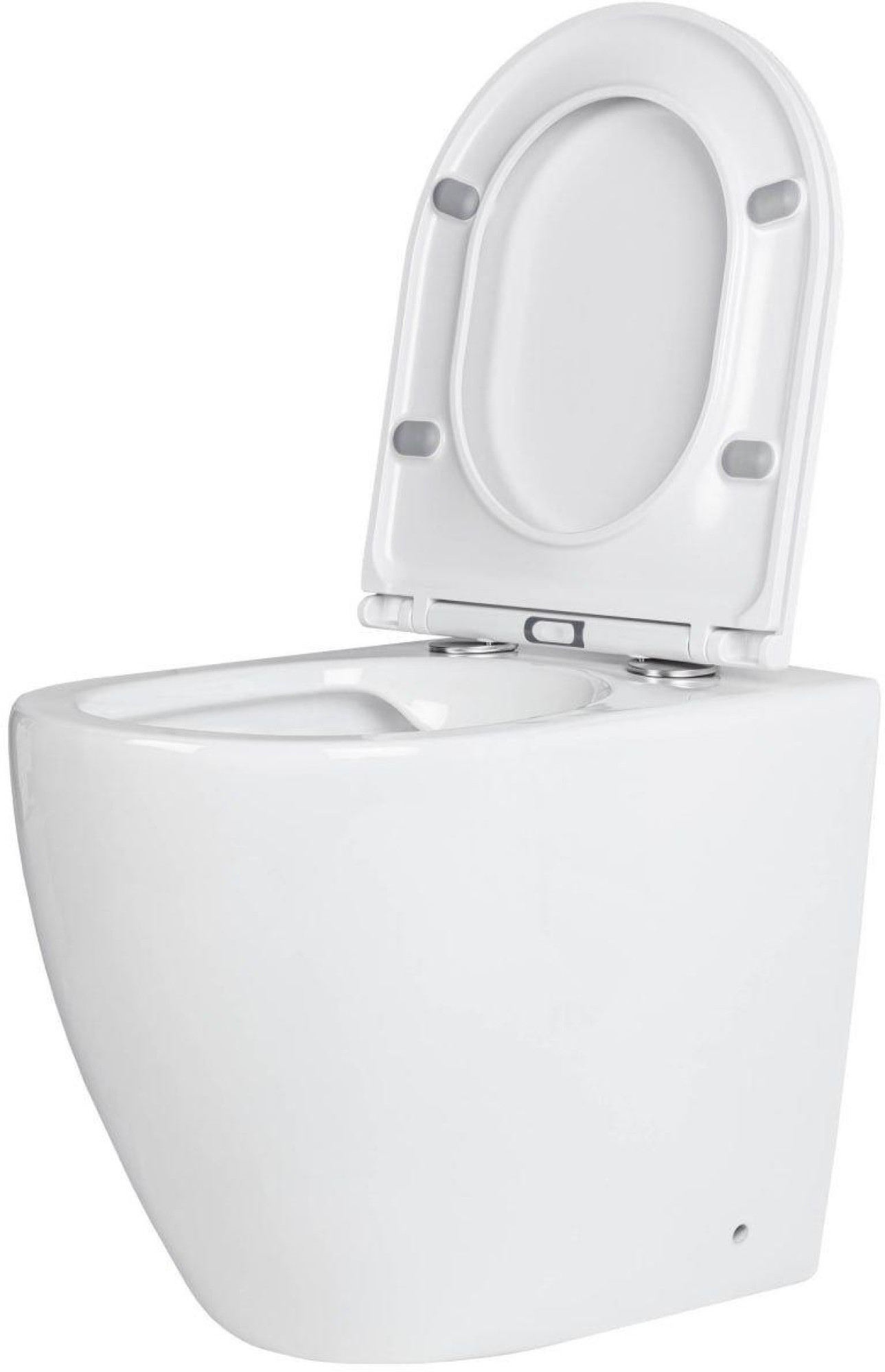 Унитаз приставной Roxen Antares в комплекте с инсталляцией Attach 5 в 1 966869 (кнопка: белый глянец с хромированной окантовкой клавиш) фото-6