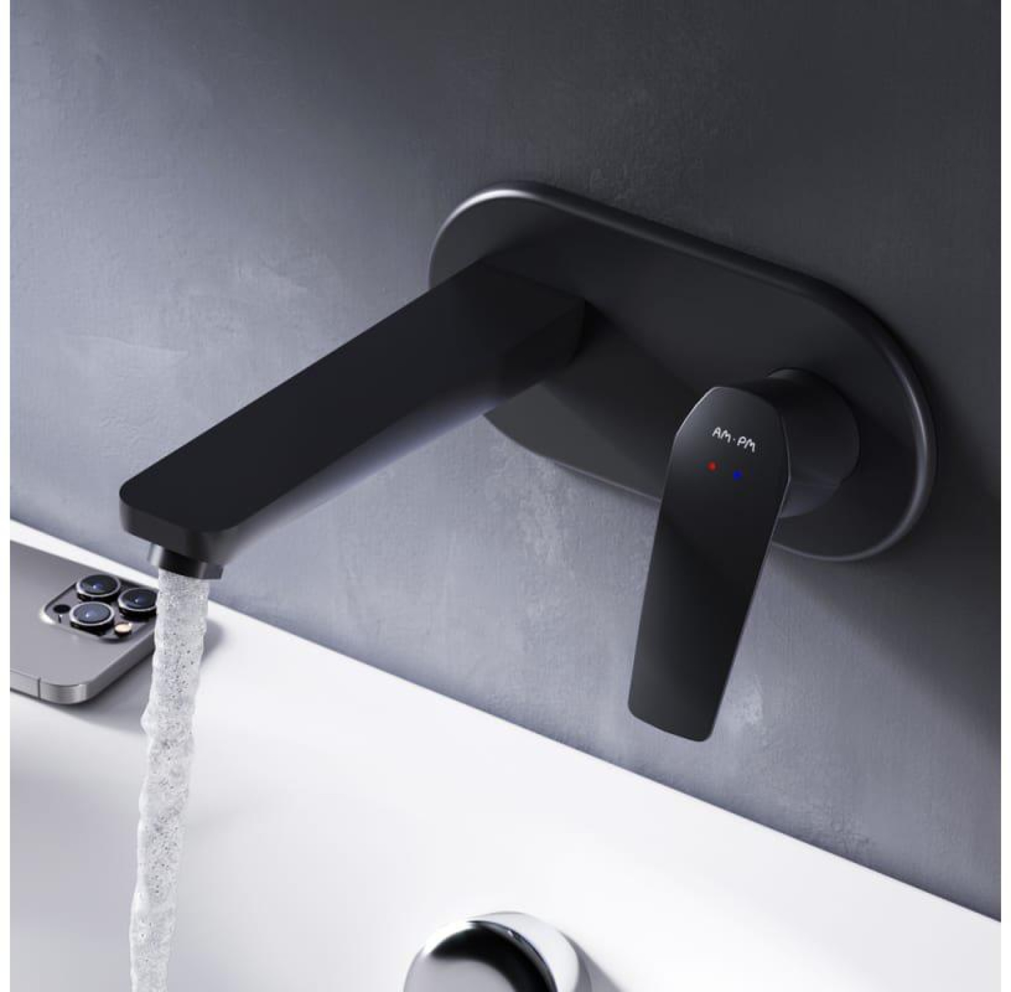 Смеситель AM.PM Gem F90A72222 (черный) фото-2