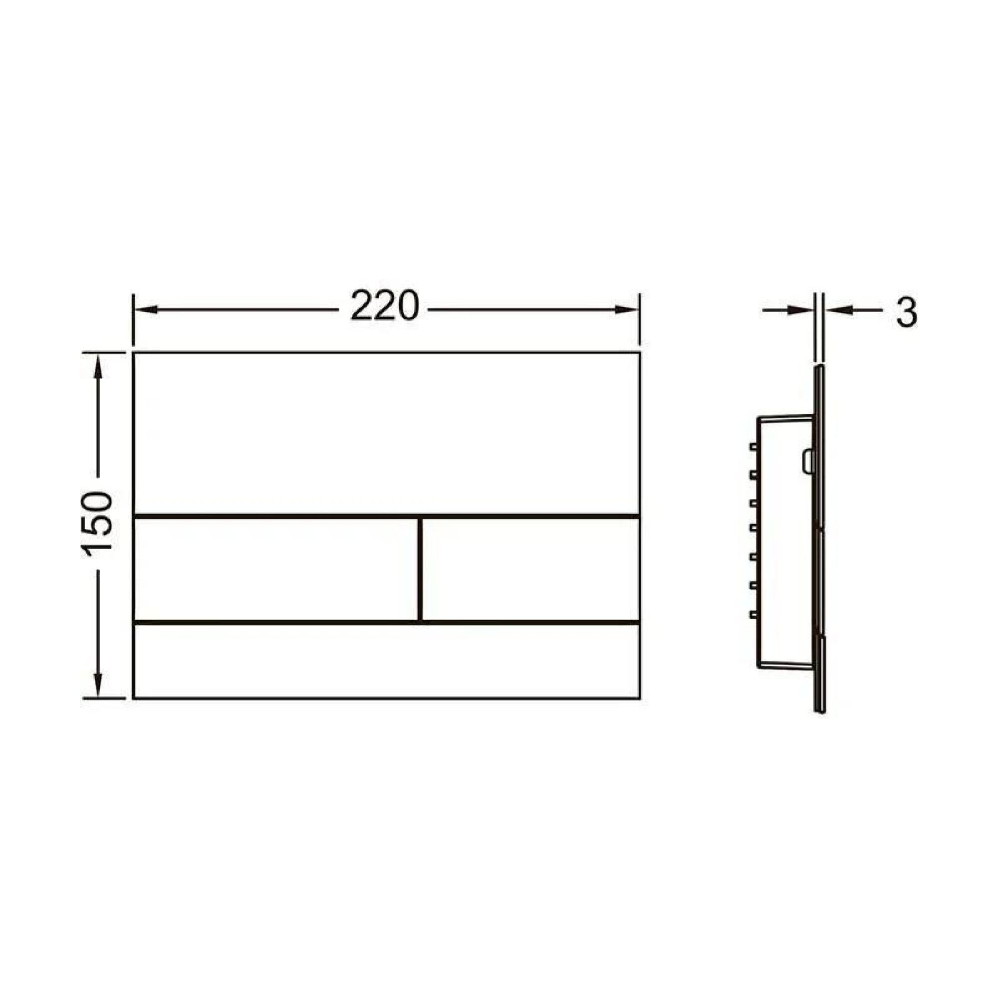 Панель смыва Tece Square II PVD 9240847 (сатин позолоченный) фото-2