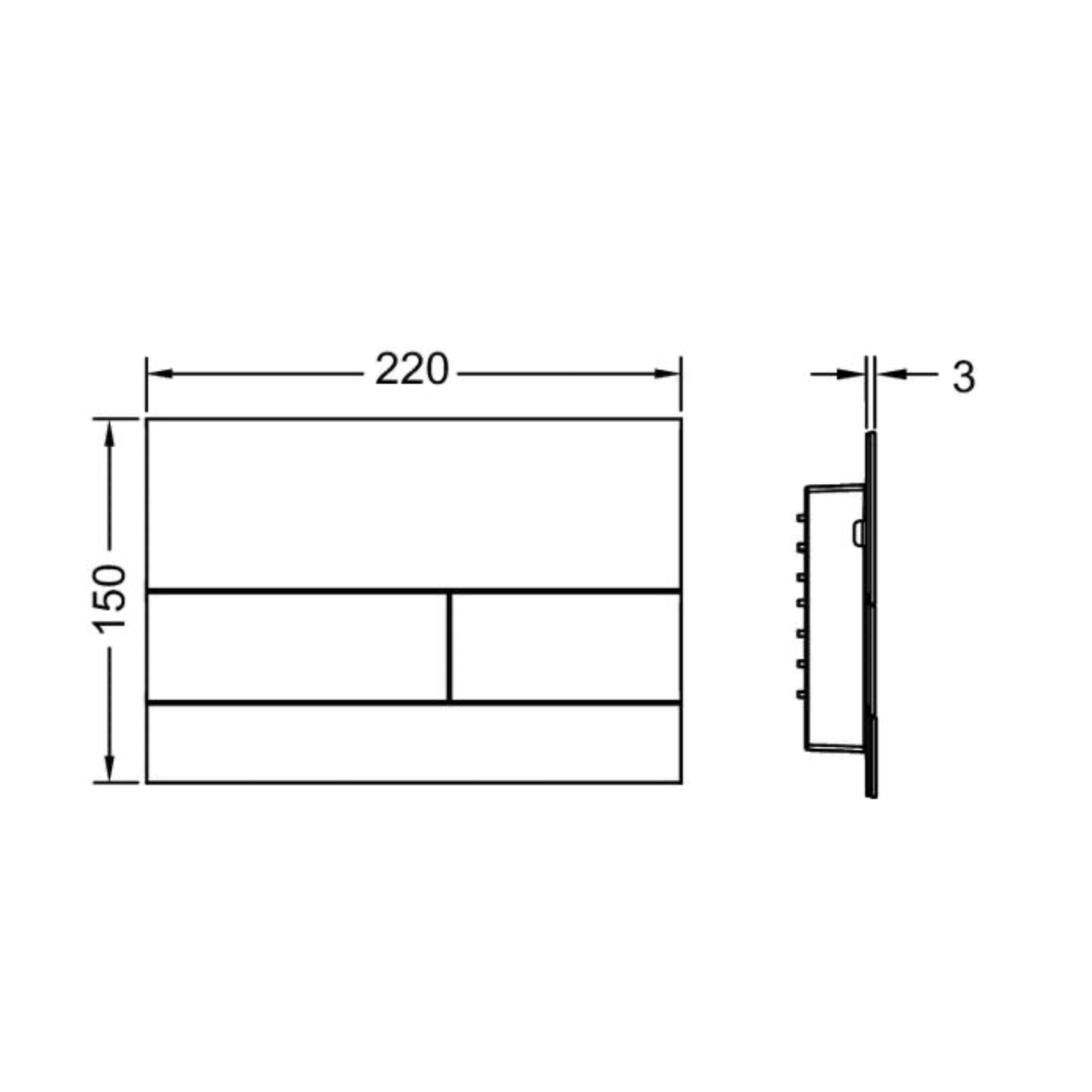 Панель смыва Tece Square II 9240831 (хром глянцевый) фото-2