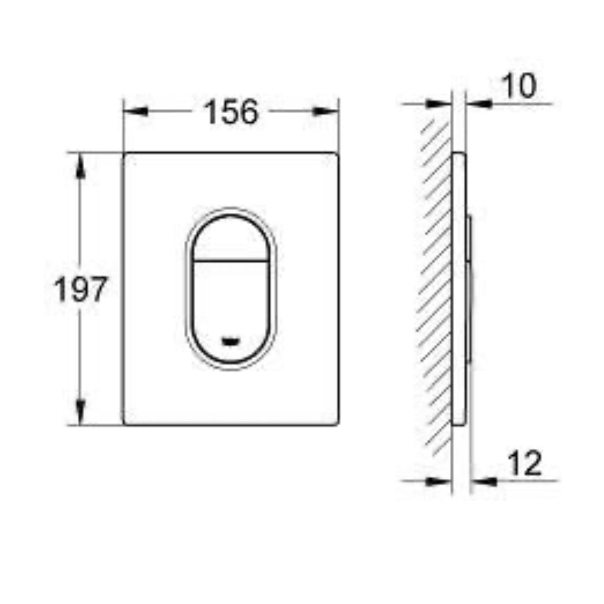 Панель смыва Grohe Arena Cosmopolitan 38857000 (хром) фото-2