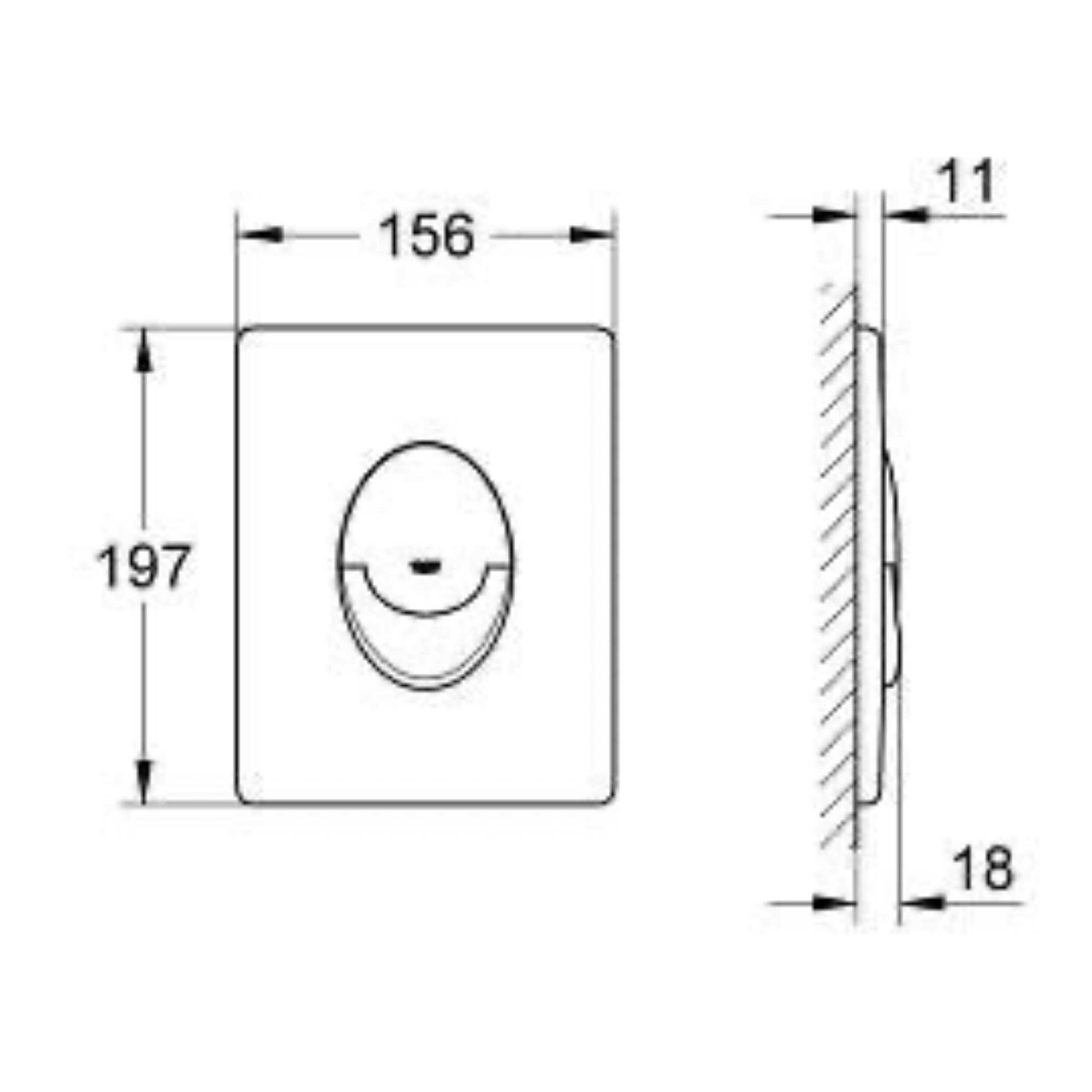 Панель смыва Grohe Skate Air 38505SH0 (альпин-белый) фото-2