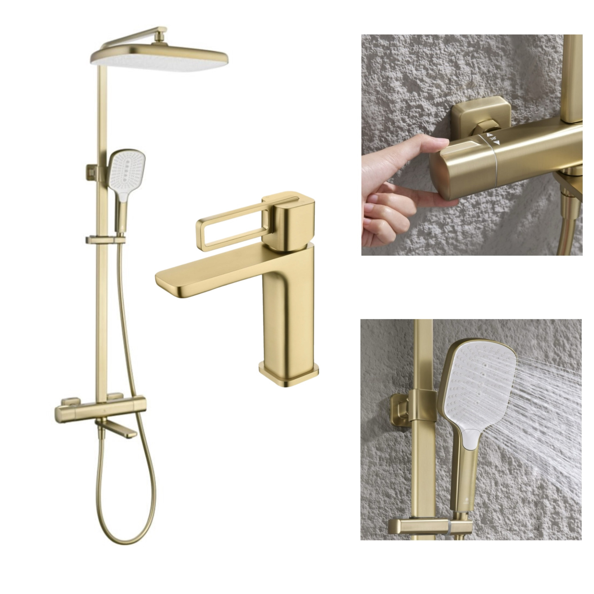 Комплект Ganzer #12S Ganzer 12171-S Ganzer 12111-S золото матовое Комплект Ganzer #12S Ganzer 12171-S Ganzer 12111-S золото матовое