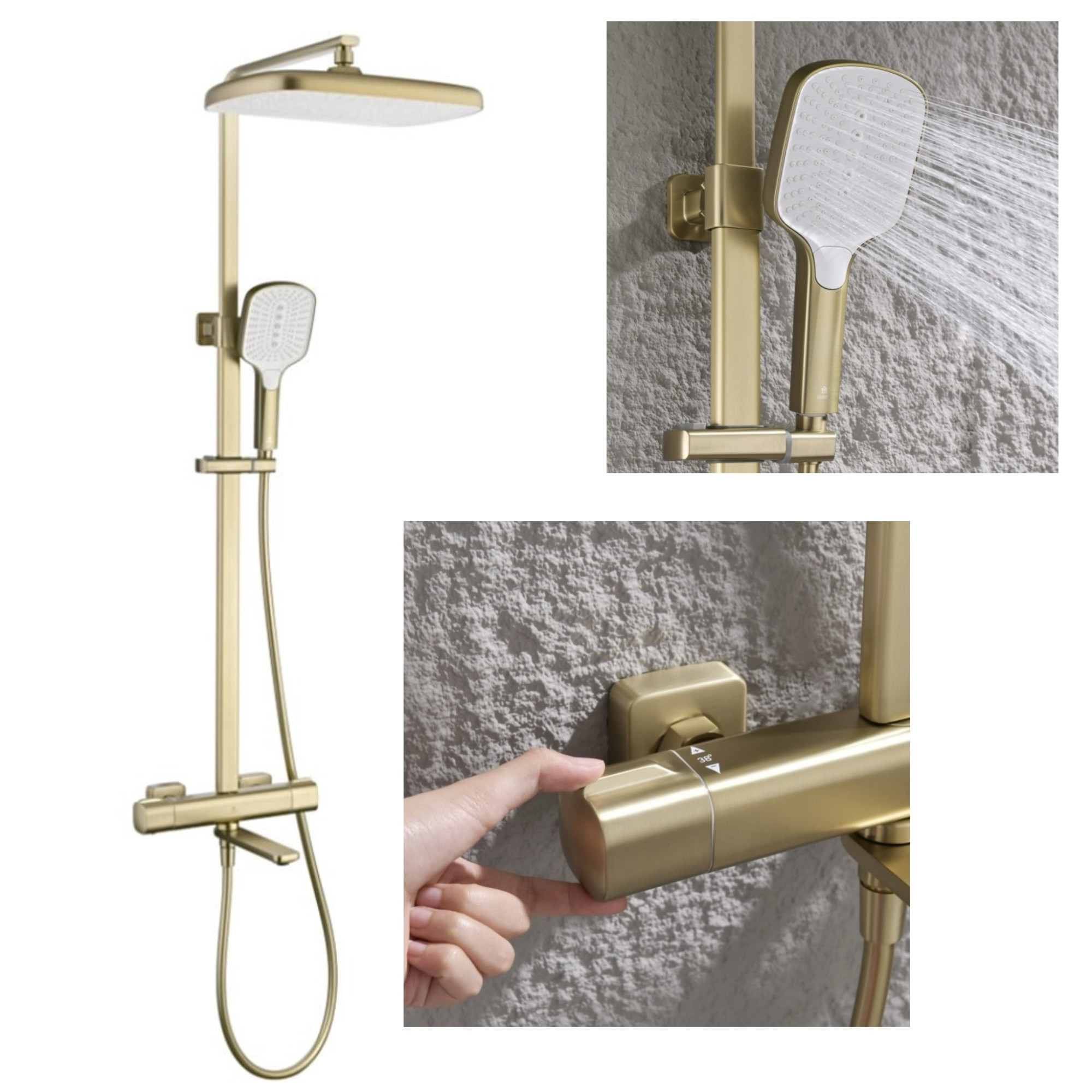 Комплект Ganzer #12S Ganzer 12171-S Ganzer 12111-S золото матовое фото-2 Комплект Ganzer #12S Ganzer 12171-S Ganzer 12111-S золото матовое фото-2