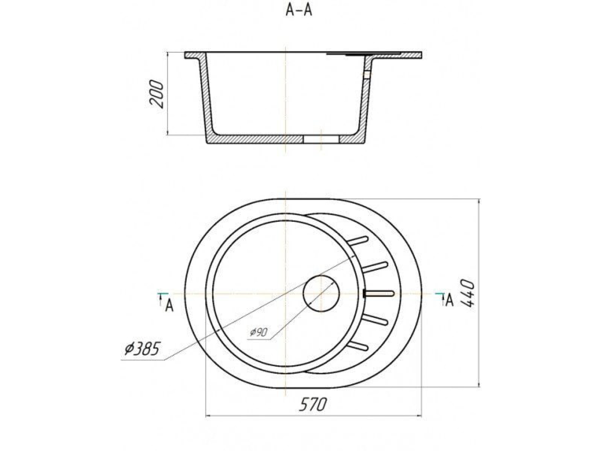 Кухонная мойка Gerhans A03 (оникс) фото-5