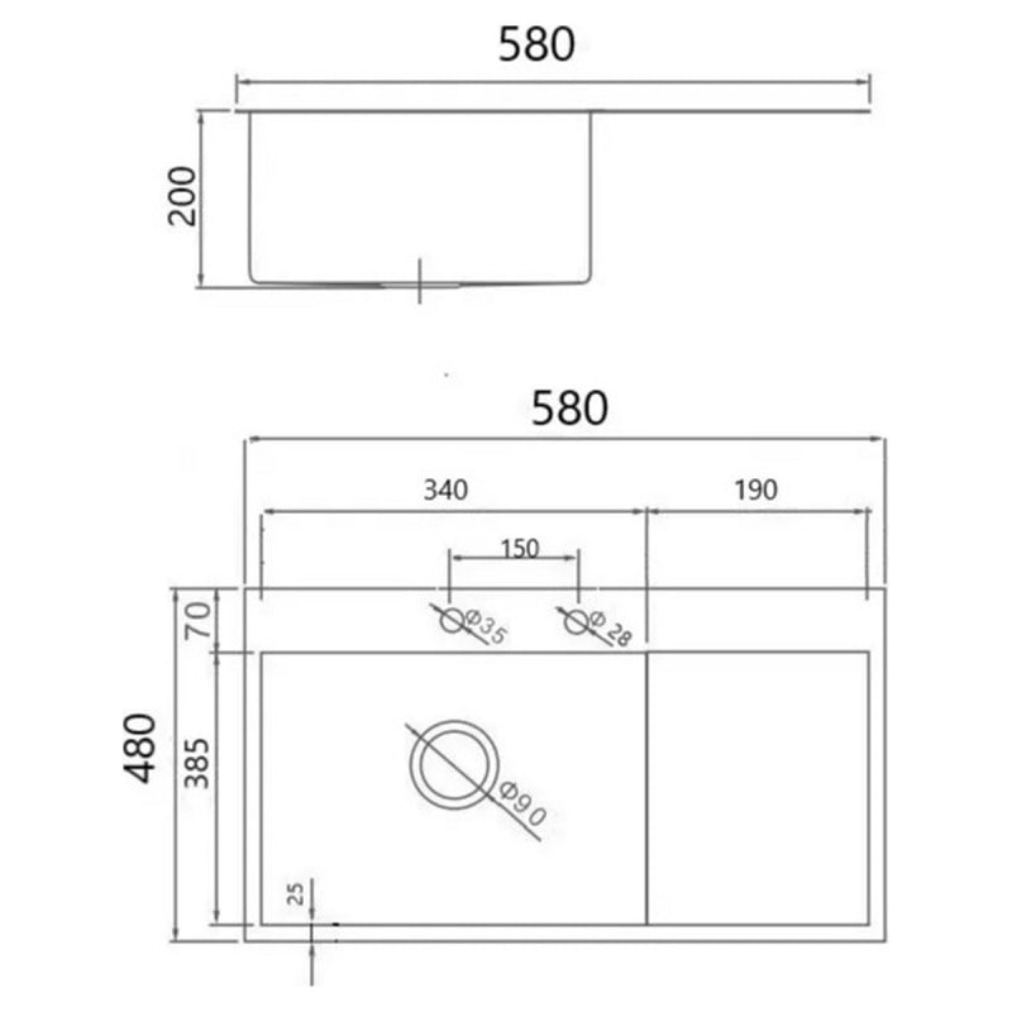 Кухонная мойка Gerhans K35848-L (нержавеющая сталь) фото-3