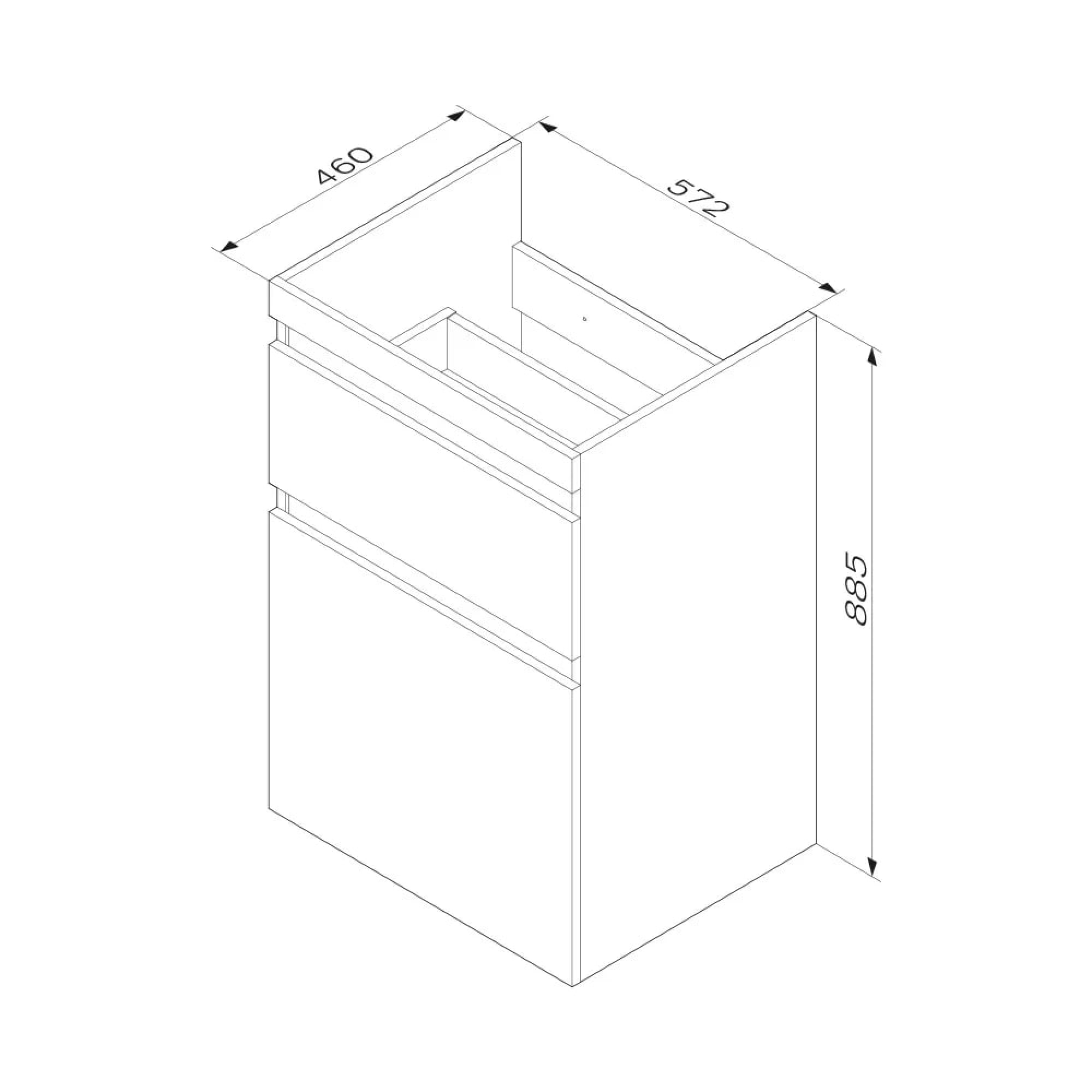 Мебель для ванных комнат AM.PM Тумба под умывальник X-Joy M85AFSX0602WG фото-8
