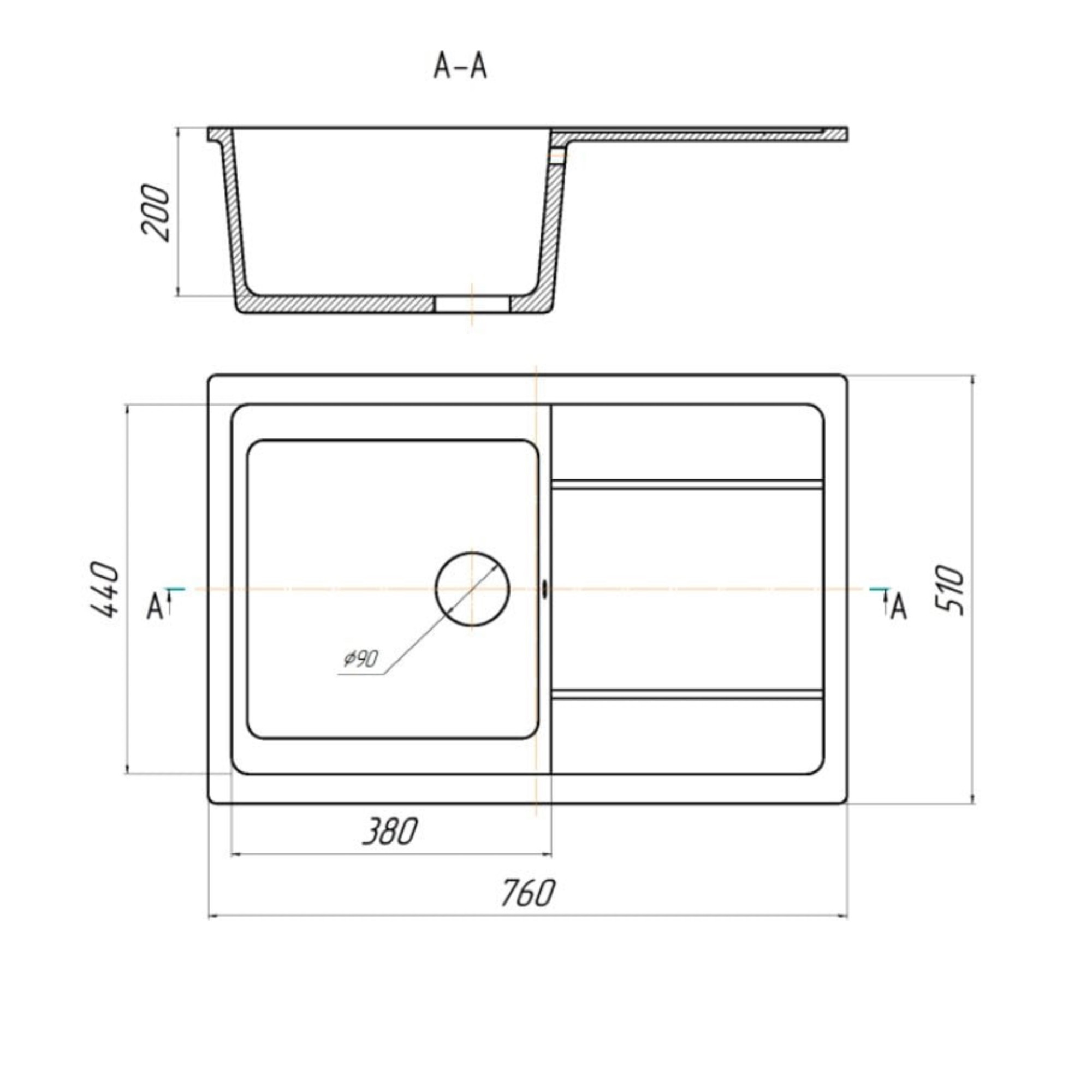 Кухонная мойка Gerhans B27 (оникс) фото-5 Кухонная мойка Gerhans B27 (оникс) фото-5