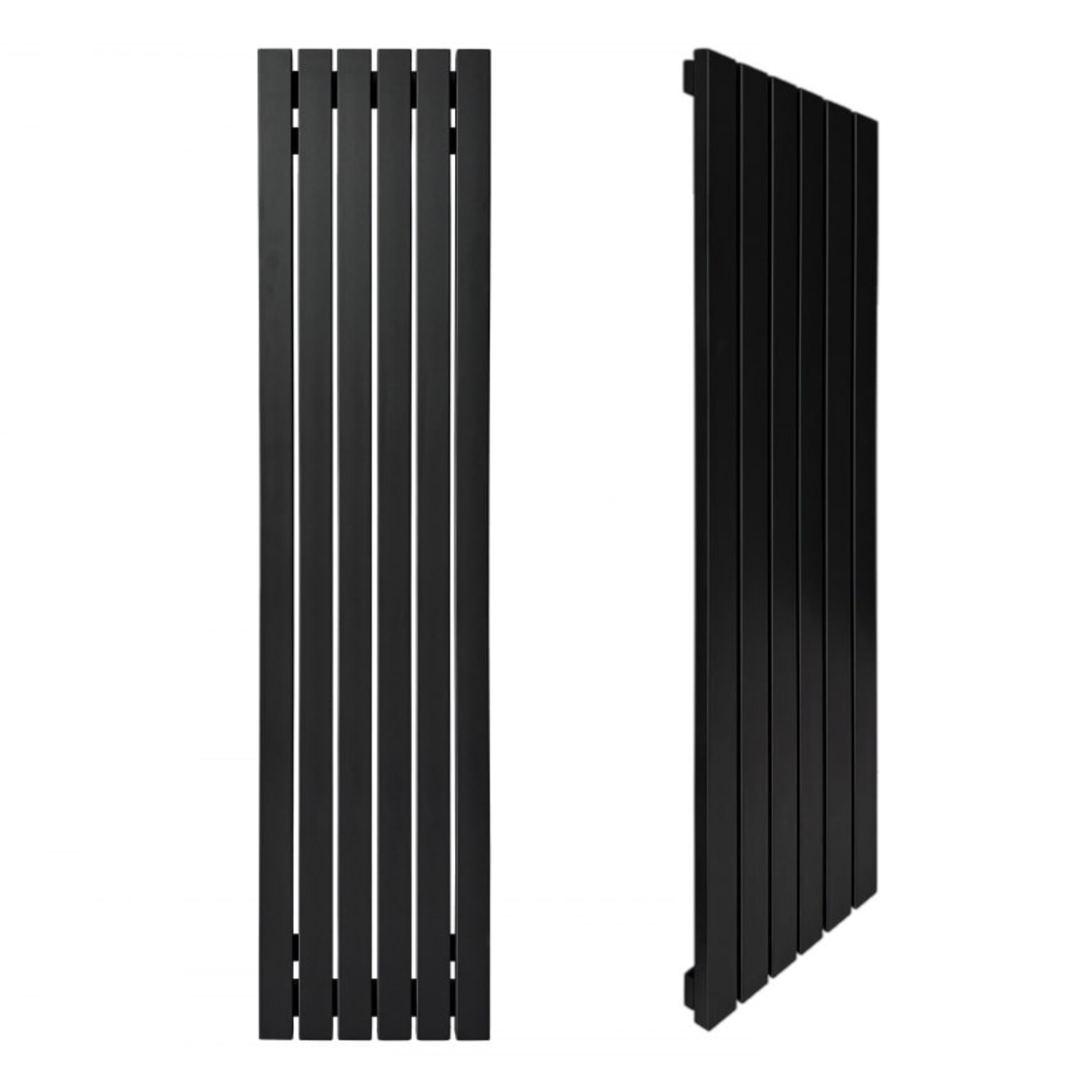 Стальной трубчатый радиатор Ростела Flat 6 410х2000 (черный муар) фото-2