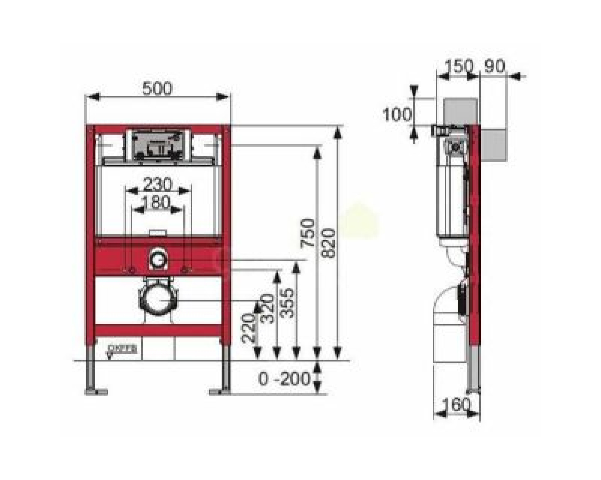 Система инсталляции для унитаза TECEprofil 9300380 низкая фото-2 Система инсталляции для унитаза TECEprofil 9300380 низкая фото-2