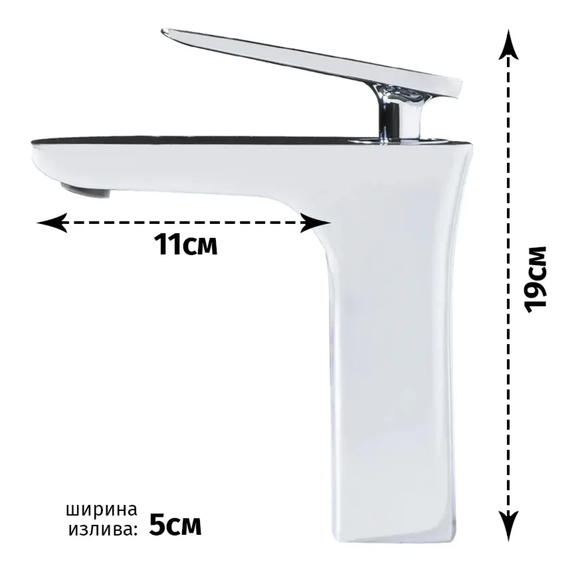 Смеситель Grocenberg GB1001N (белый хром) фото-3