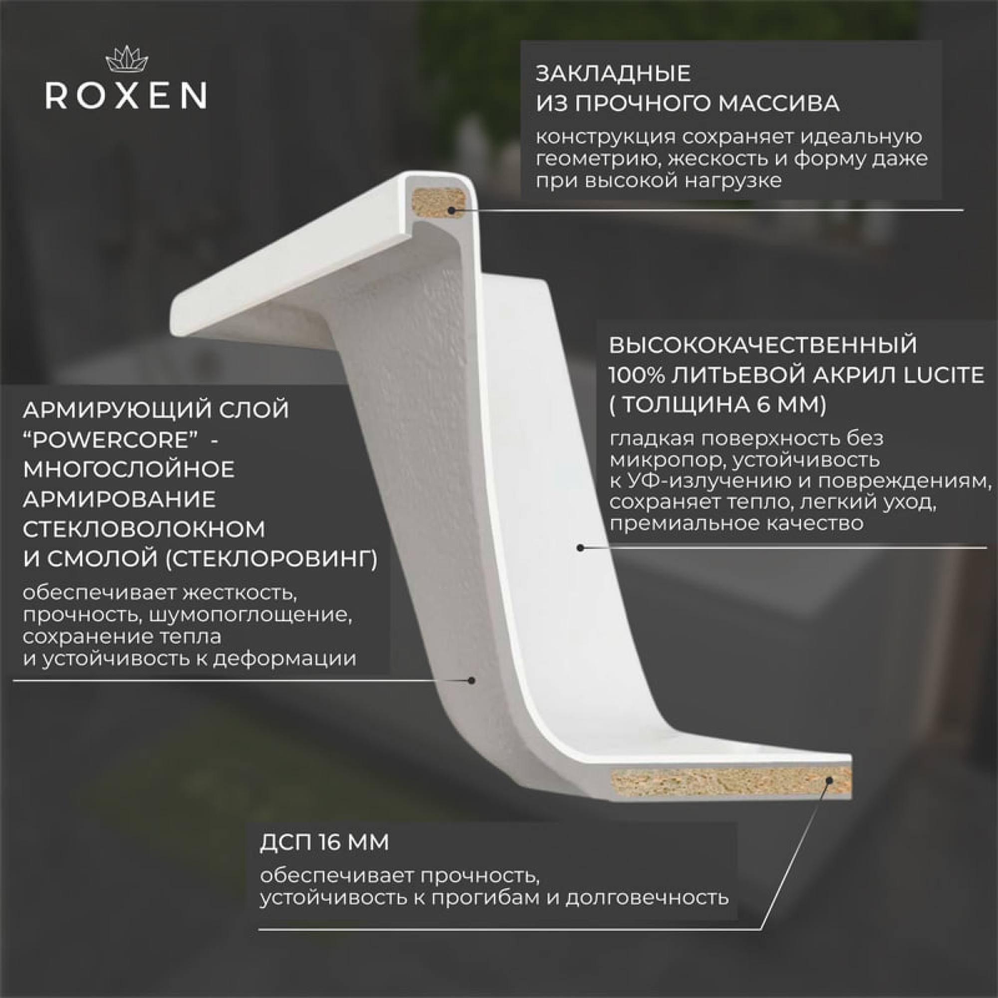 Ванна Roxen Classic 240100-1570 150x70 фото-7