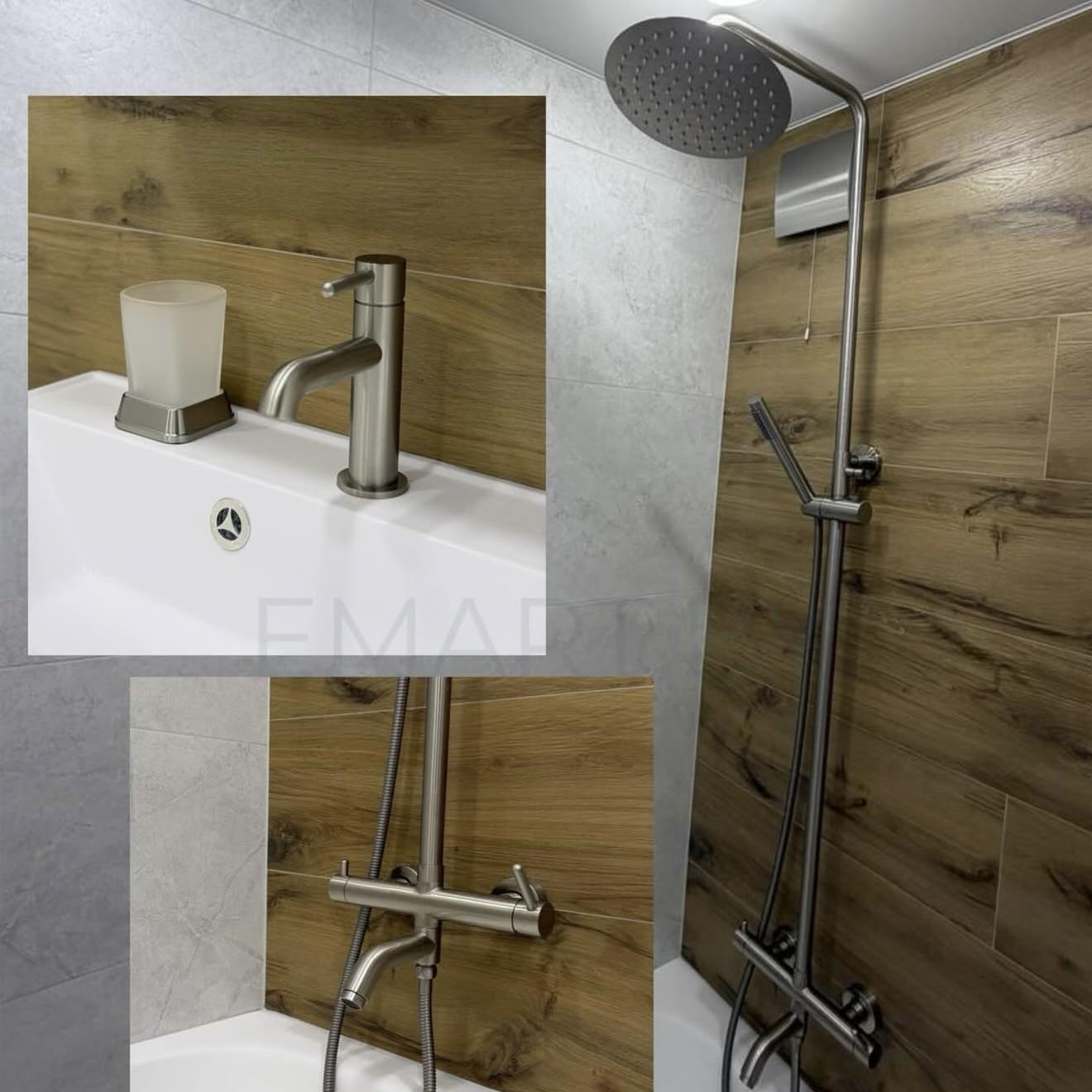 Душевая система Filarete Roun FL2020 и смеситель Filarete Roun FL5020 никель фото-2 Душевая система Filarete Roun FL2020 и смеситель Filarete Roun FL5020 никель фото-2