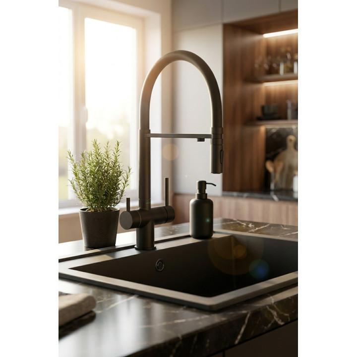 Смеситель Filarete Roun FL3020BL (черный) фото-2