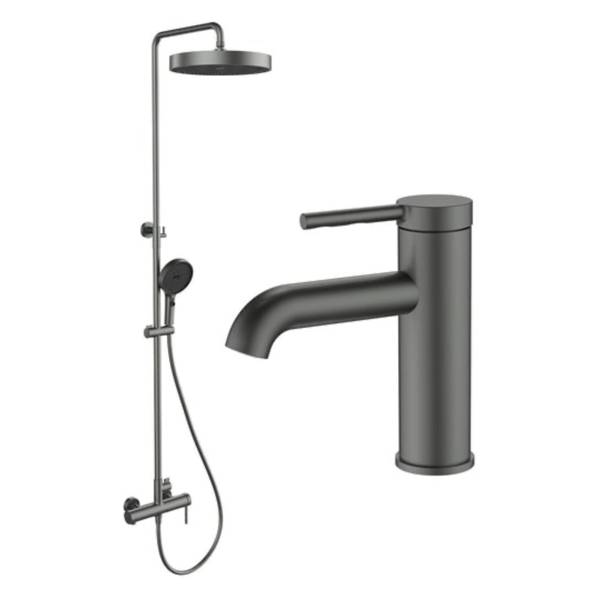 Душевая система Roxen со смесителем для умывальника Santi 500640317-GM фото-5 Душевая система Roxen со смесителем для умывальника Santi 500640317-GM фото-5