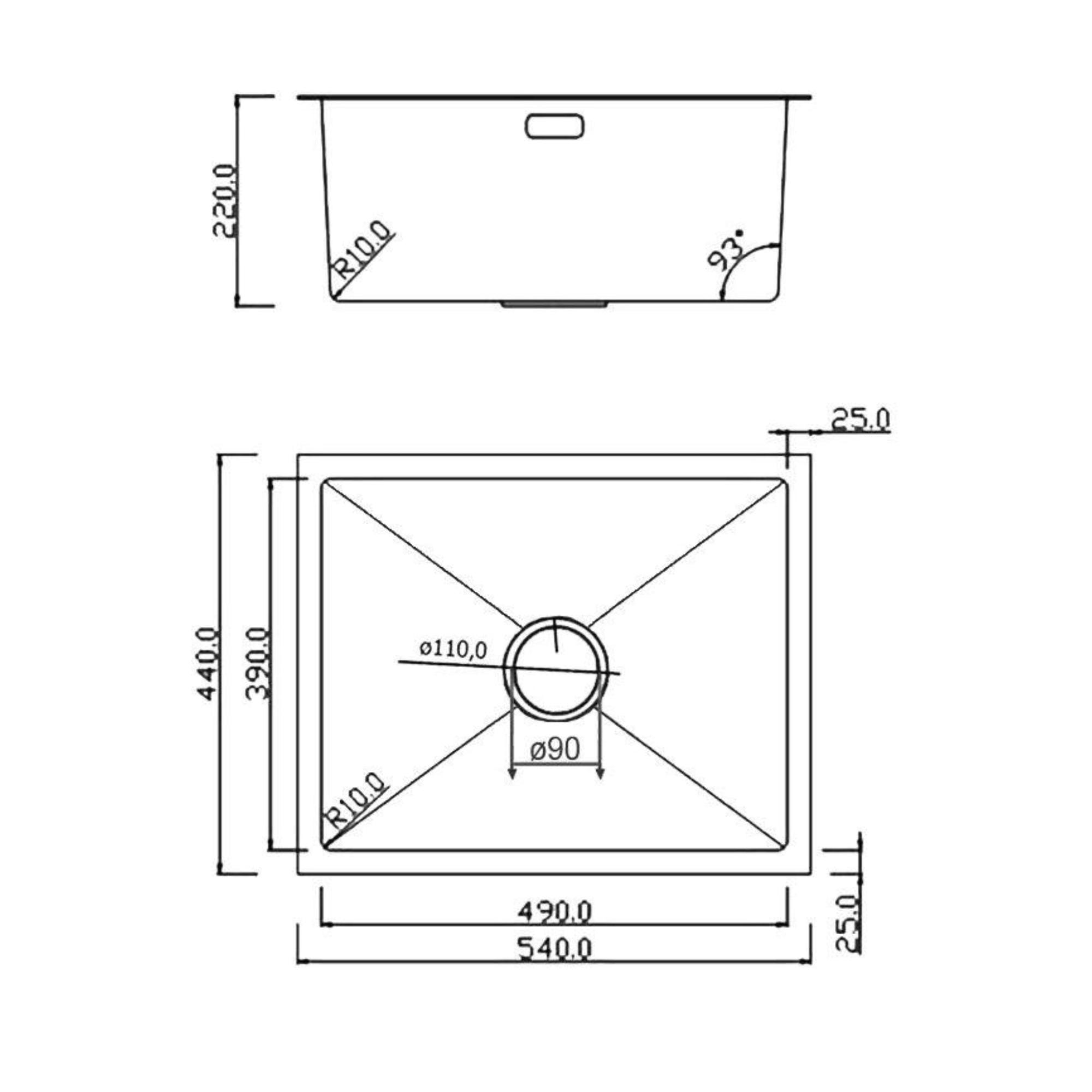 Кухонная мойка Roxen Uno 560210-54-V сатин/текстурная (с ролл-матом и дозатором) фото-6